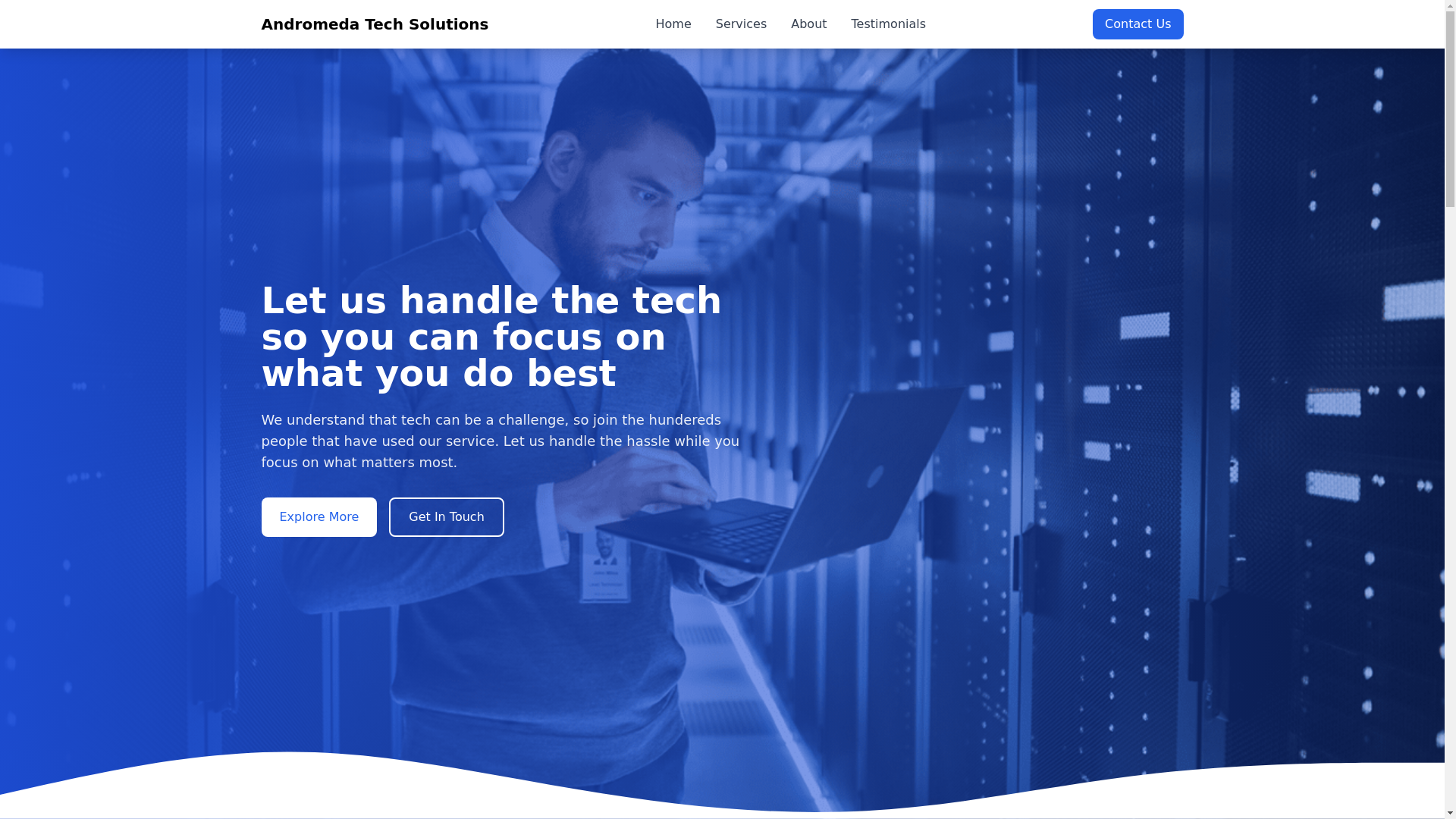 website screenshot of https://androtechsolutions.com/