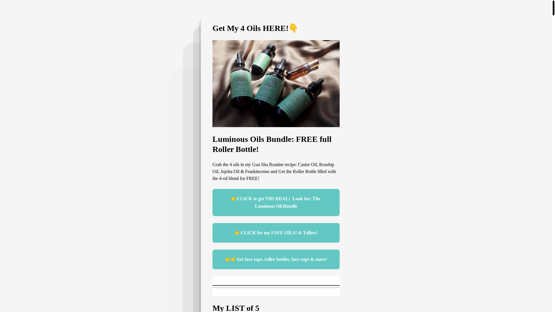 website screenshot of https://myfaveoils.com/