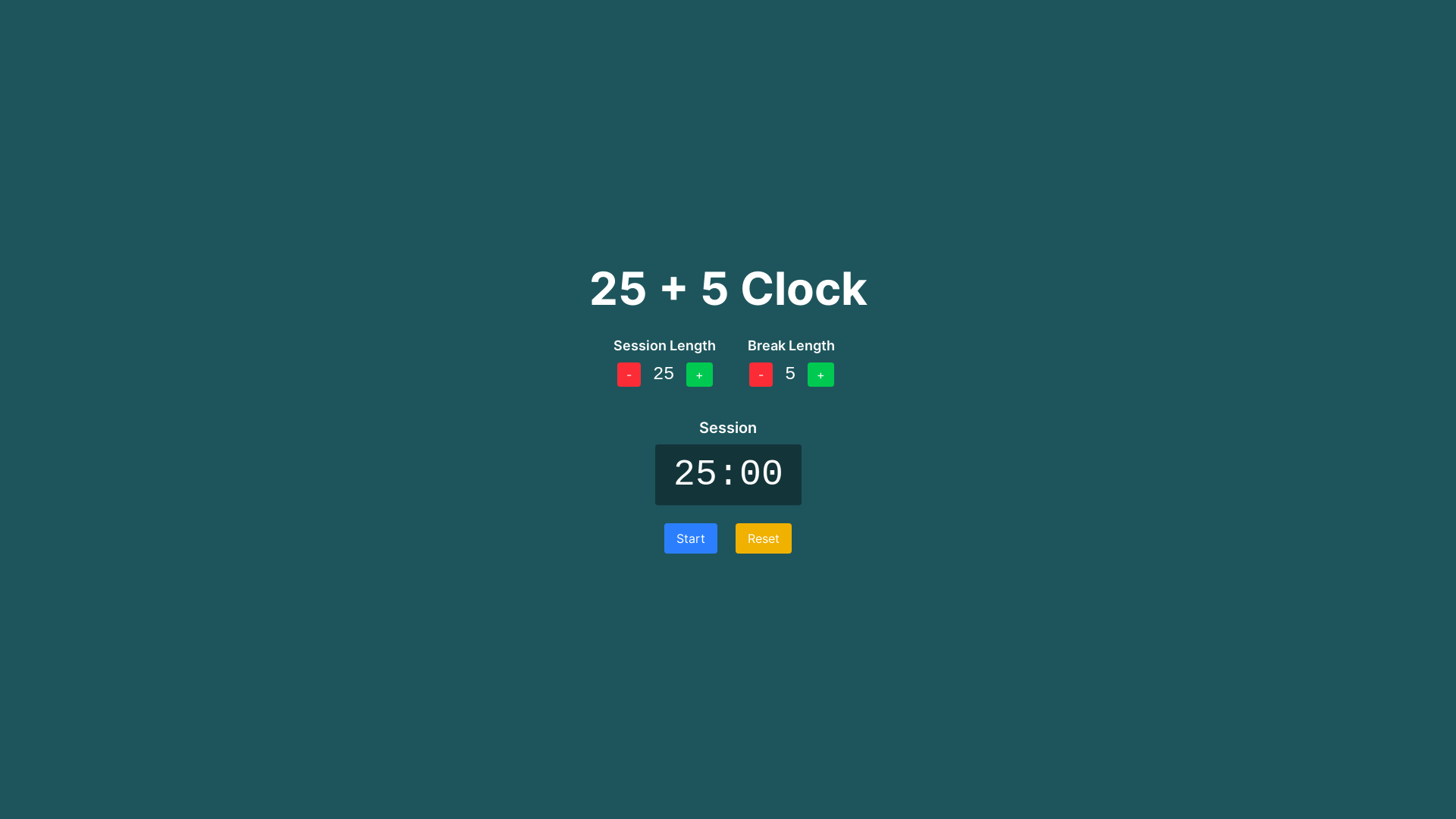 website screenshot of https://the-25-plus-5-clock.pages.dev/