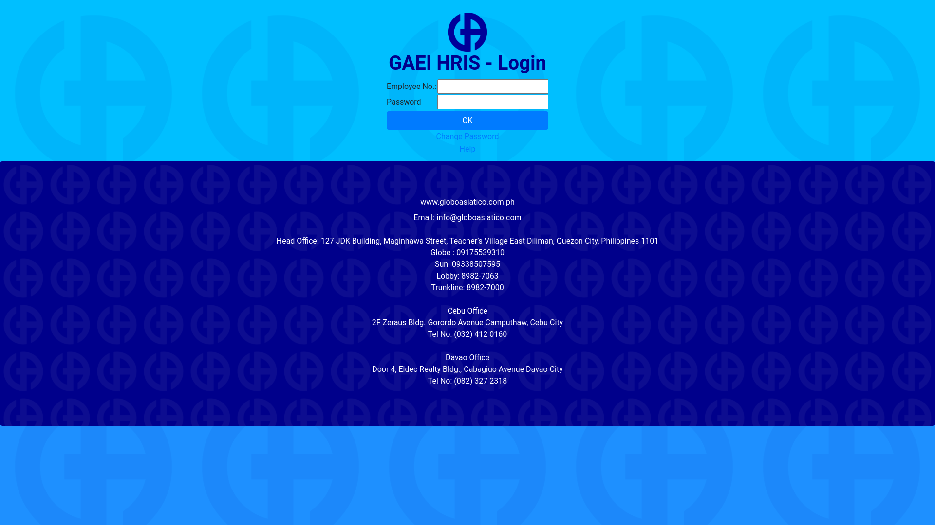website screenshot of https://nav.globoasiatico.com/hris