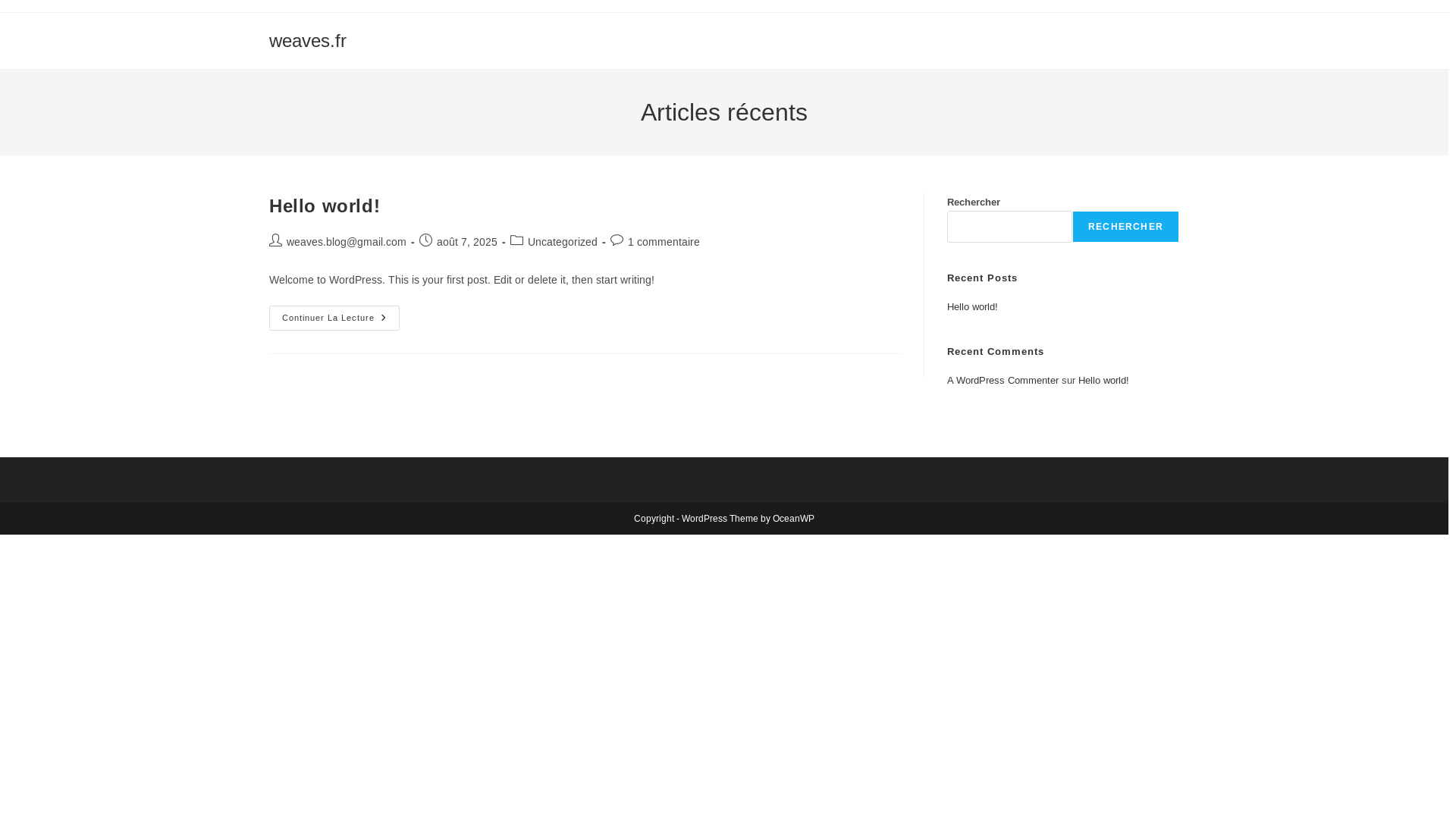 website screenshot of https://weaves.fr/