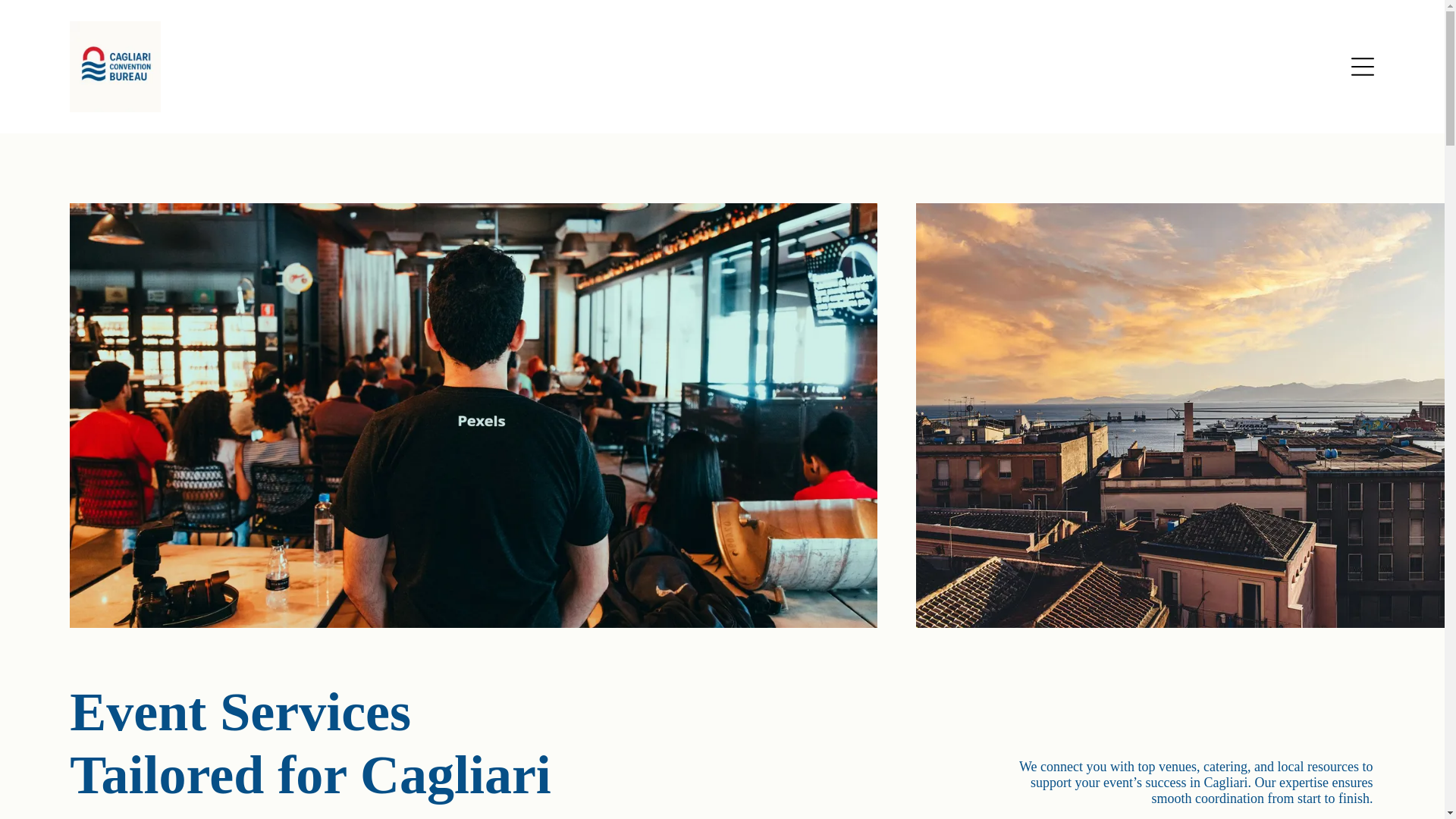 website screenshot of https://cagliariconventionbureau.com/