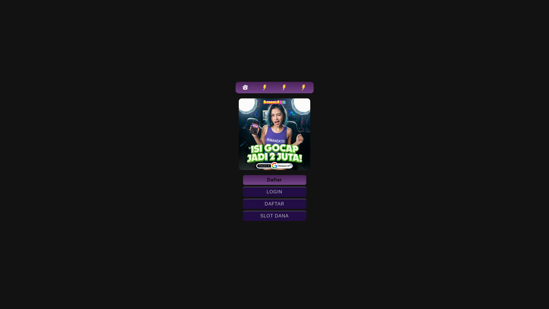 website screenshot of https://bonanza138slotdana2.pages.dev/