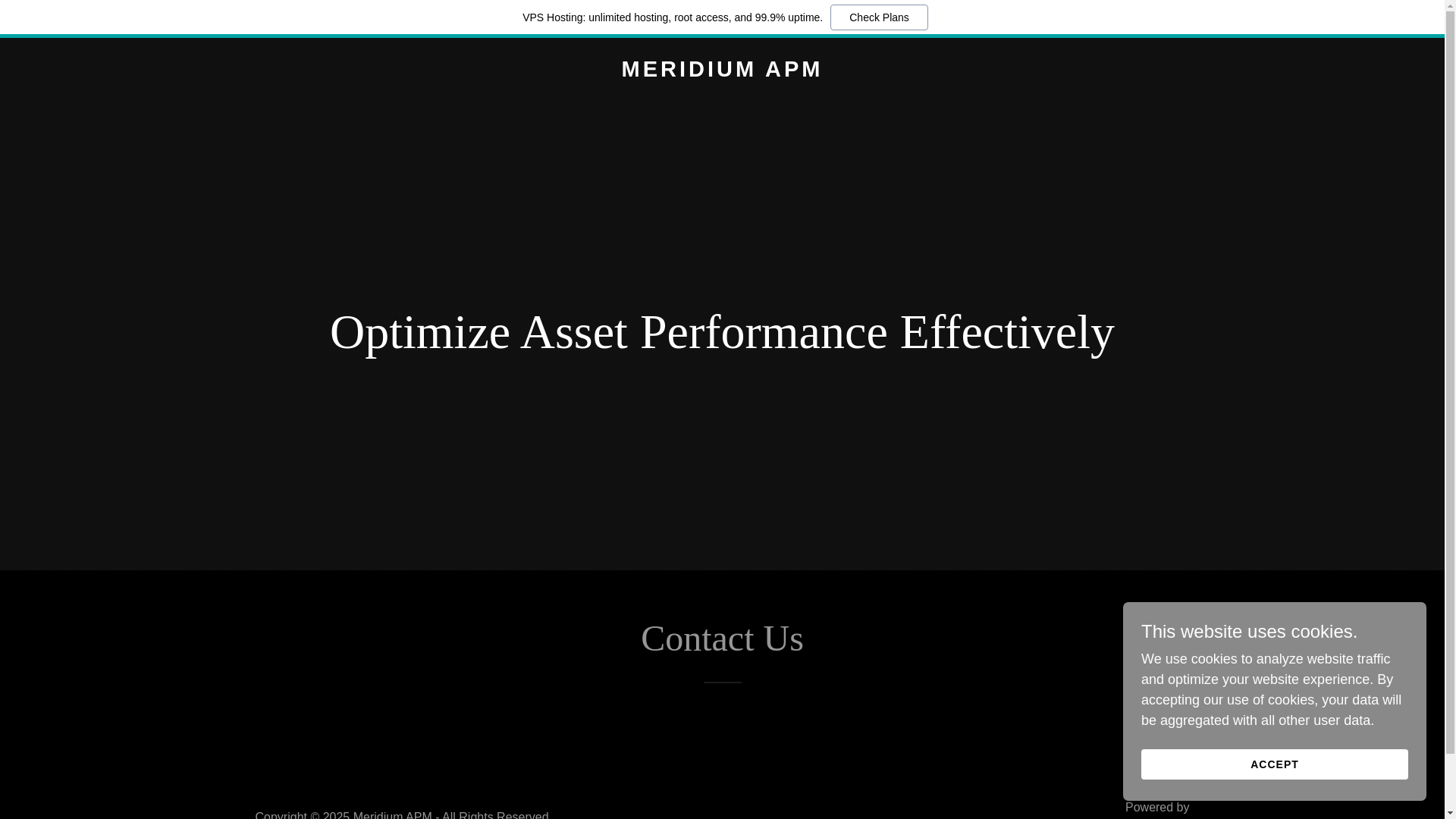 website screenshot of https://meridiumapm.com/