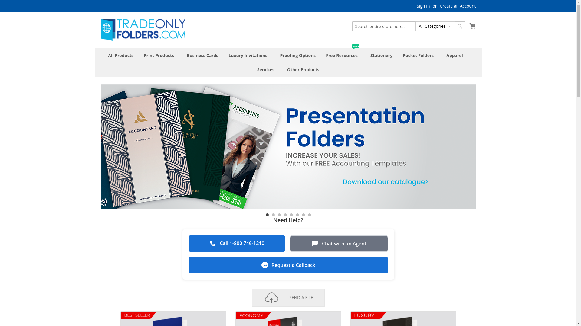website screenshot of https://tradeonlyfolders.com/