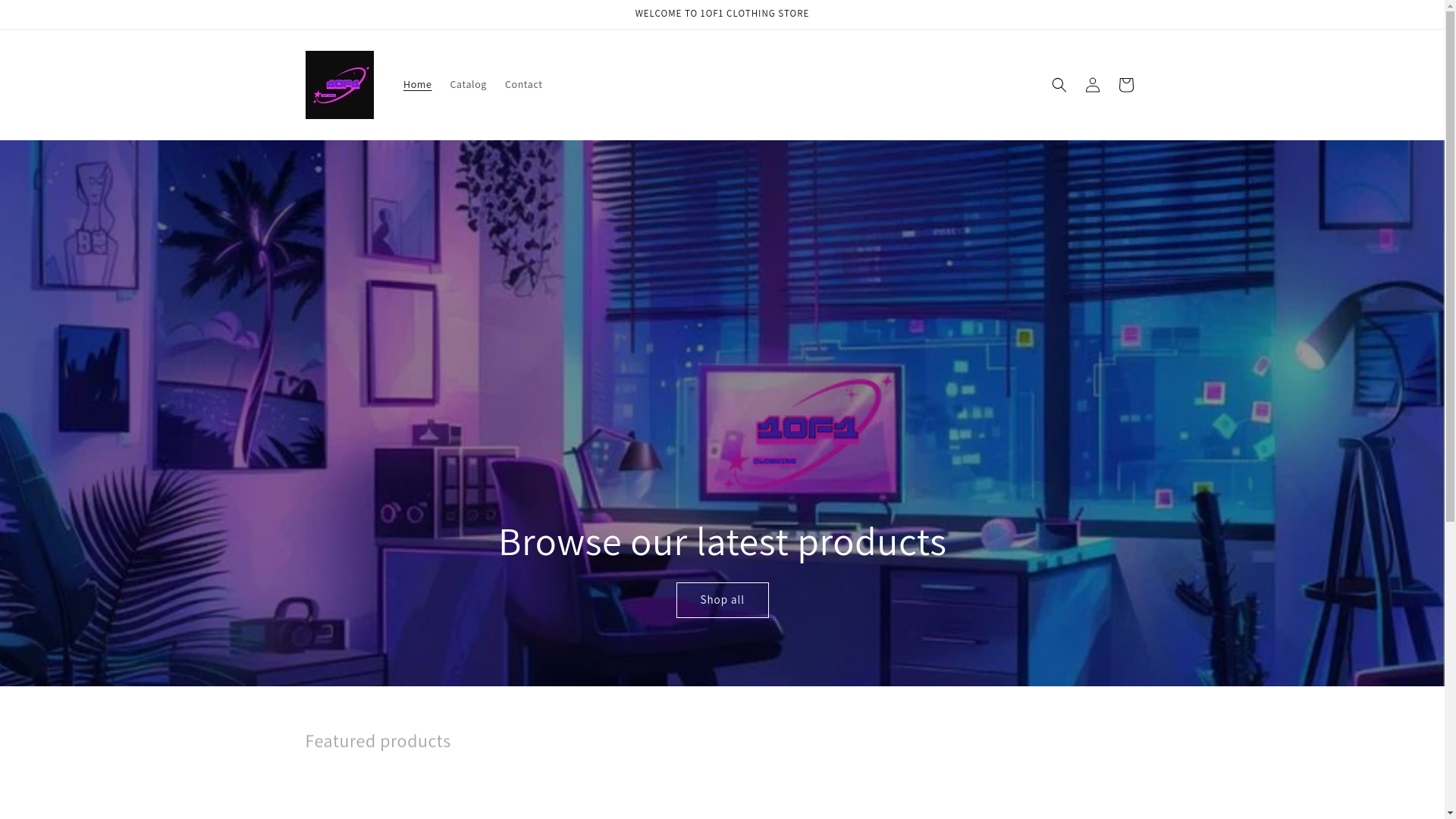 website screenshot of https://1of1clothing.online/