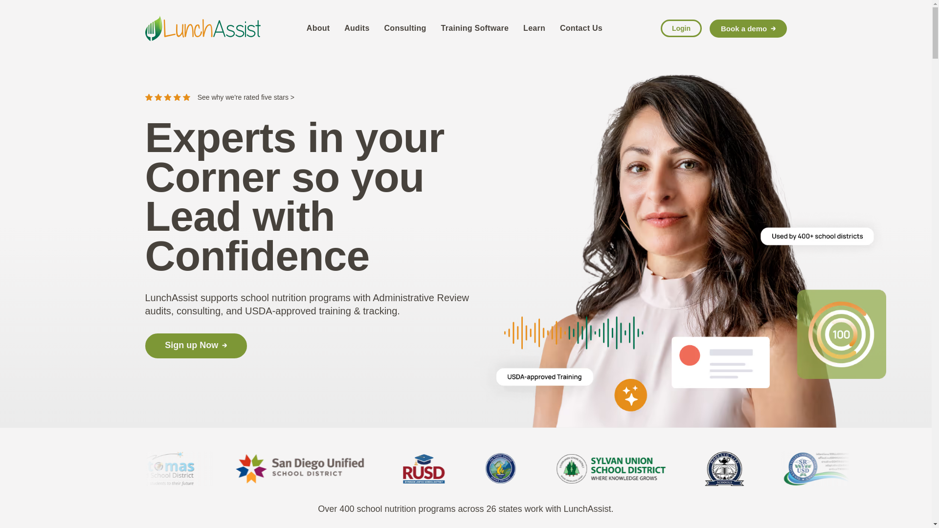 website screenshot of https://lunchassist.us/