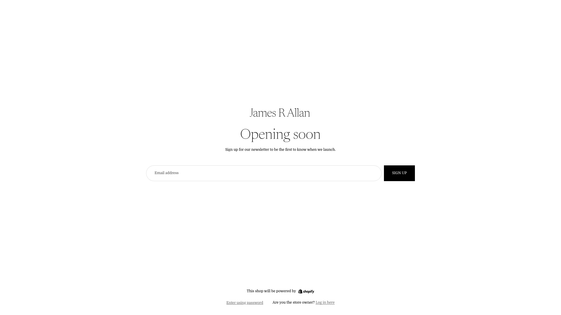 website screenshot of https://jamesrallan.ca/