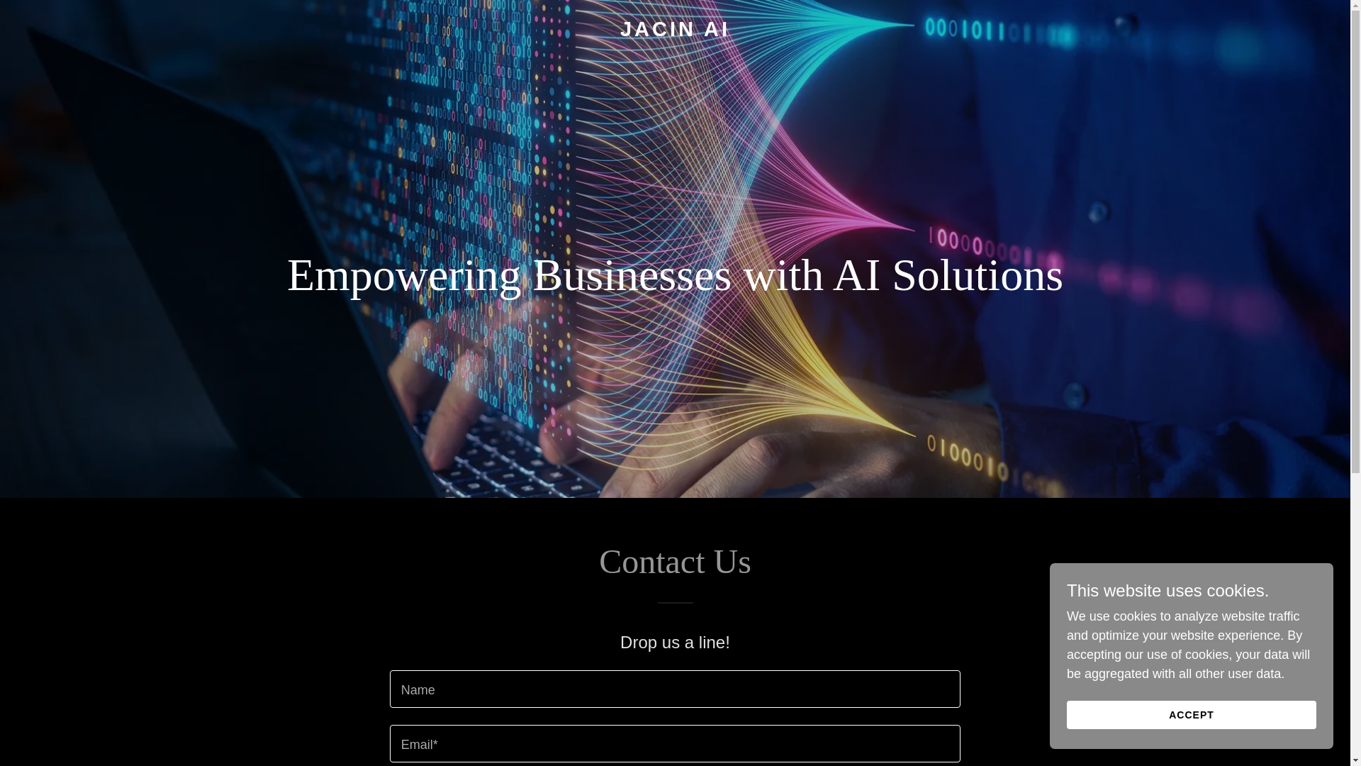 website screenshot of https://jacin.ai/