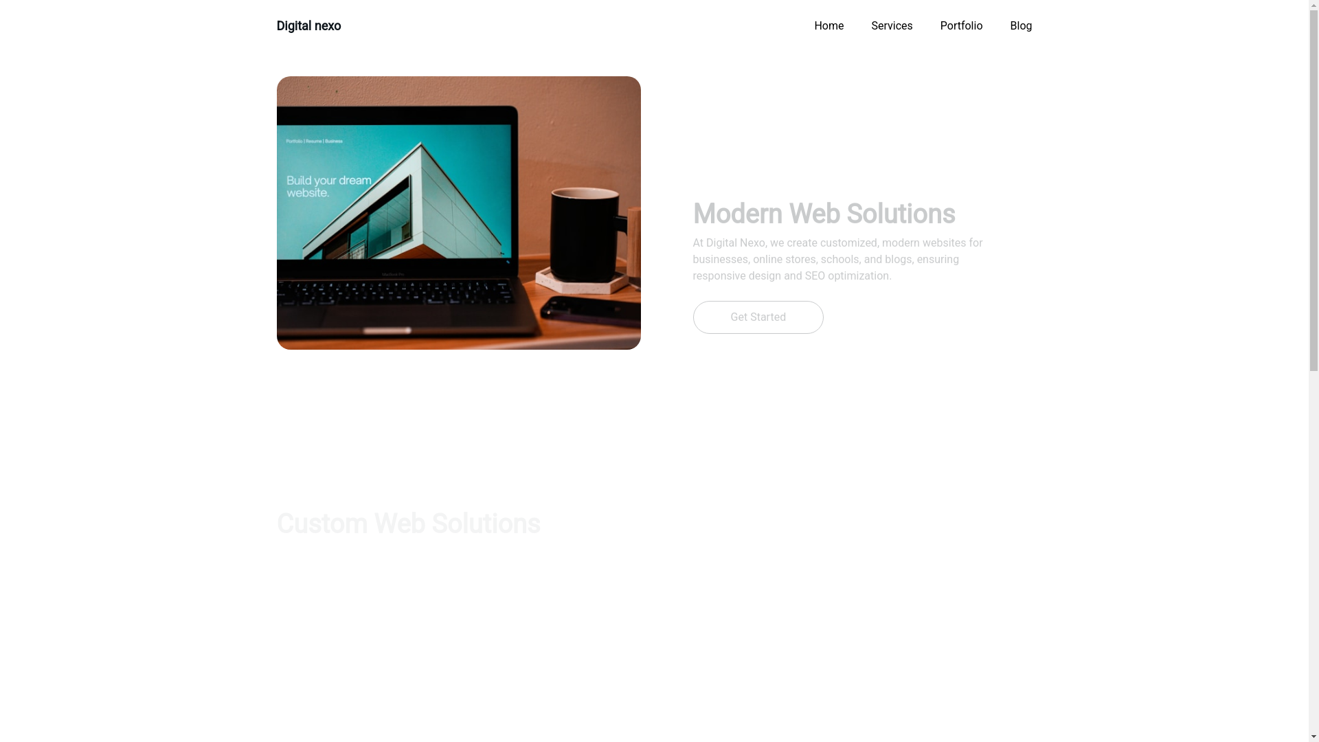 website screenshot of https://digitalnexo.shop/