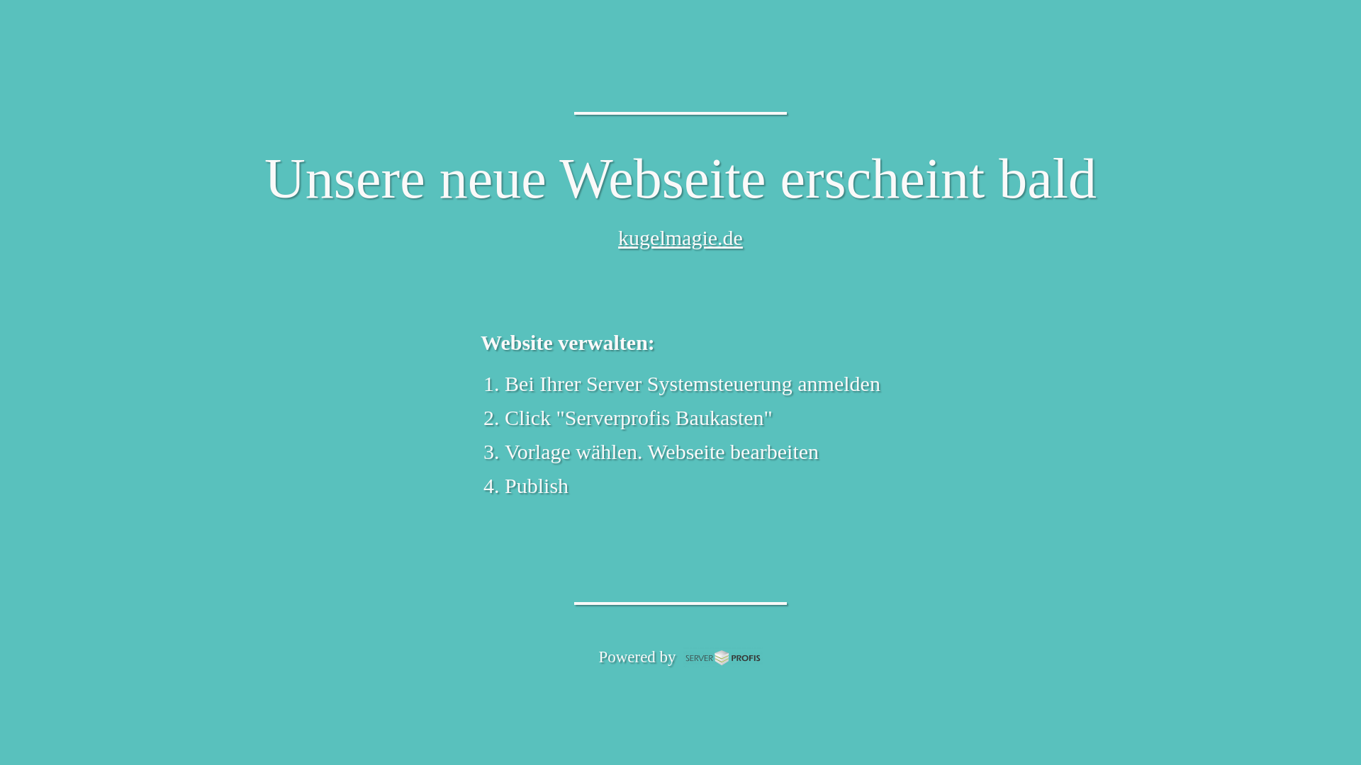 website screenshot of https://kugelmagie.de/