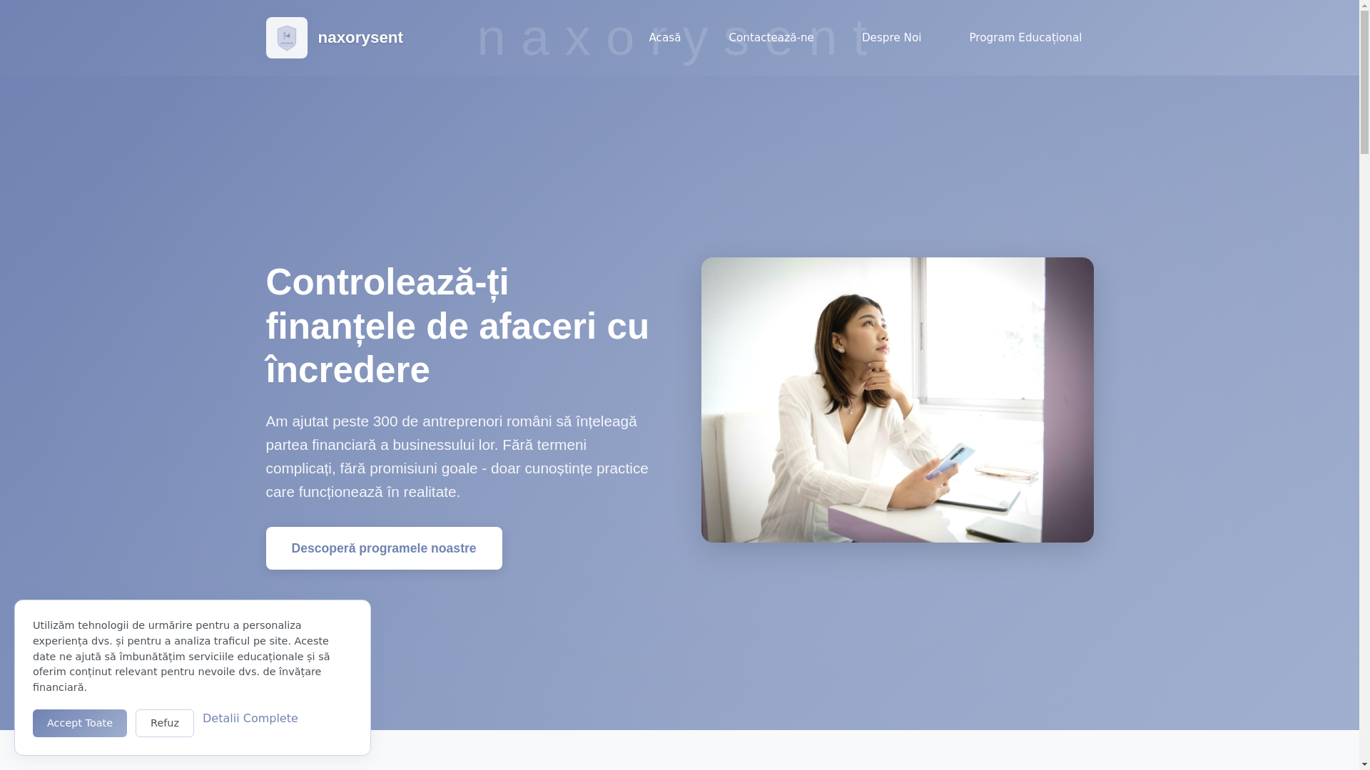 website screenshot of https://naxorysent.com/