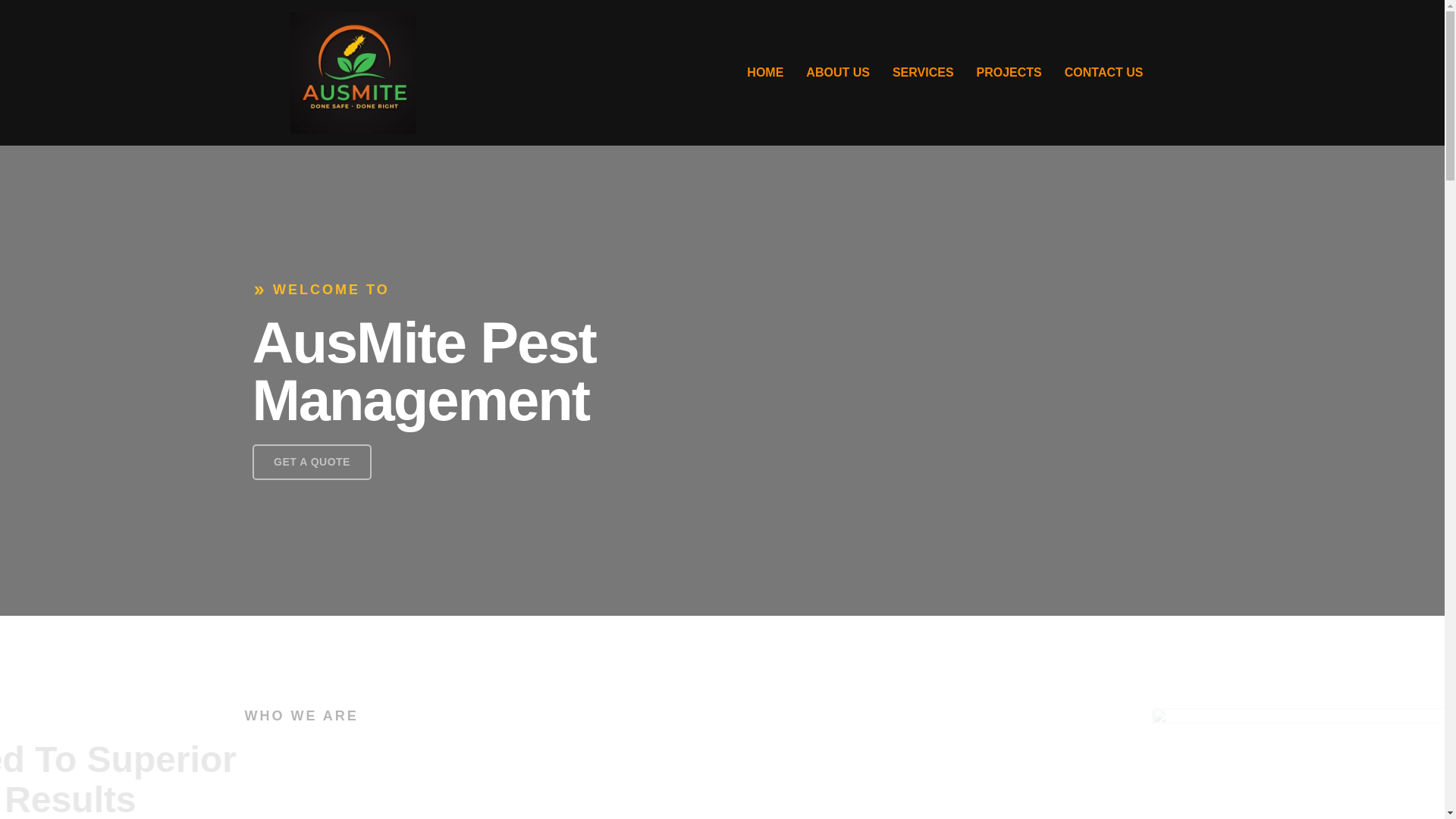 website screenshot of https://ausmitepestmanagement.com.au/