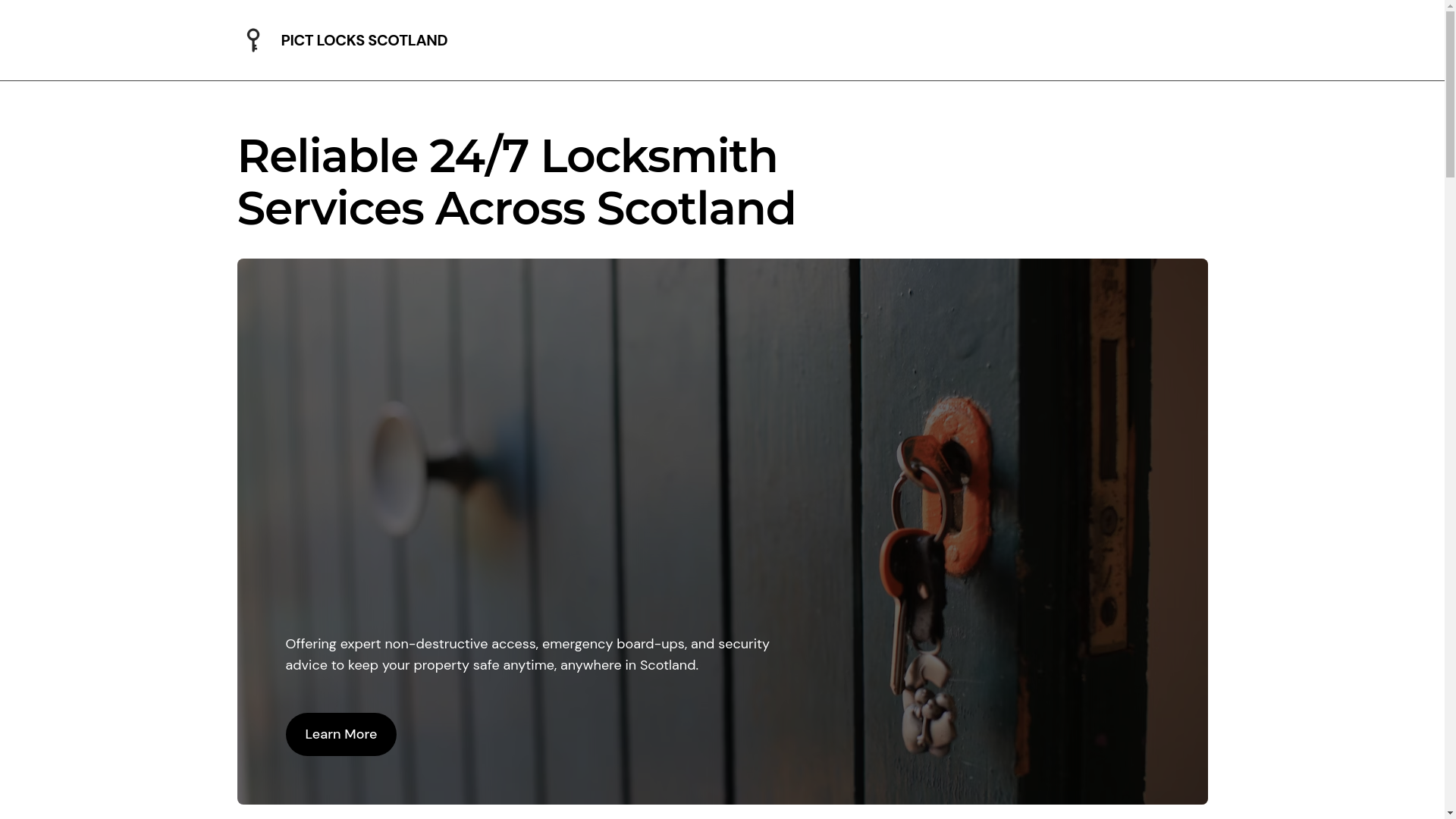website screenshot of https://pictlocks.co.uk/