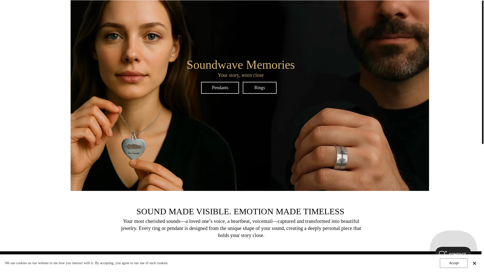 website screenshot of https://soundwavememories.xyz/