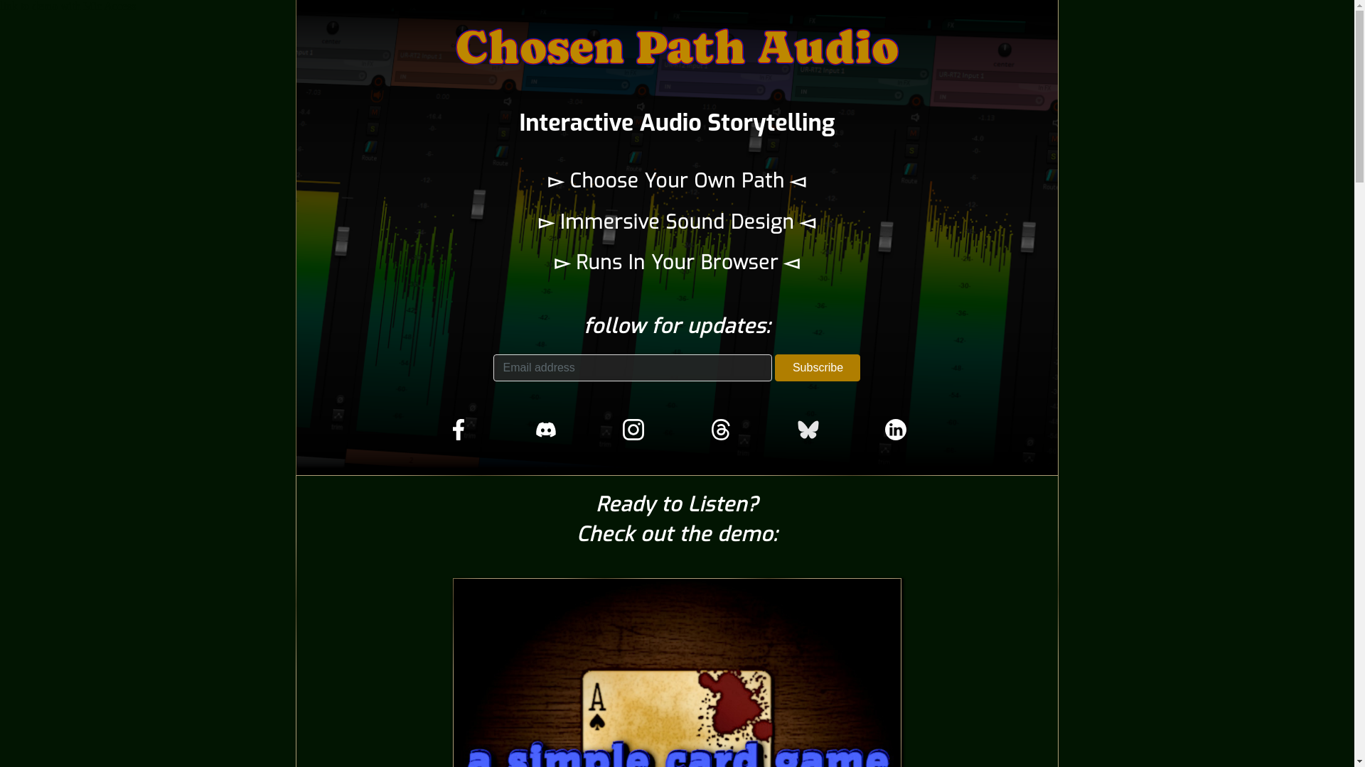 website screenshot of https://chosenpath.pages.dev/