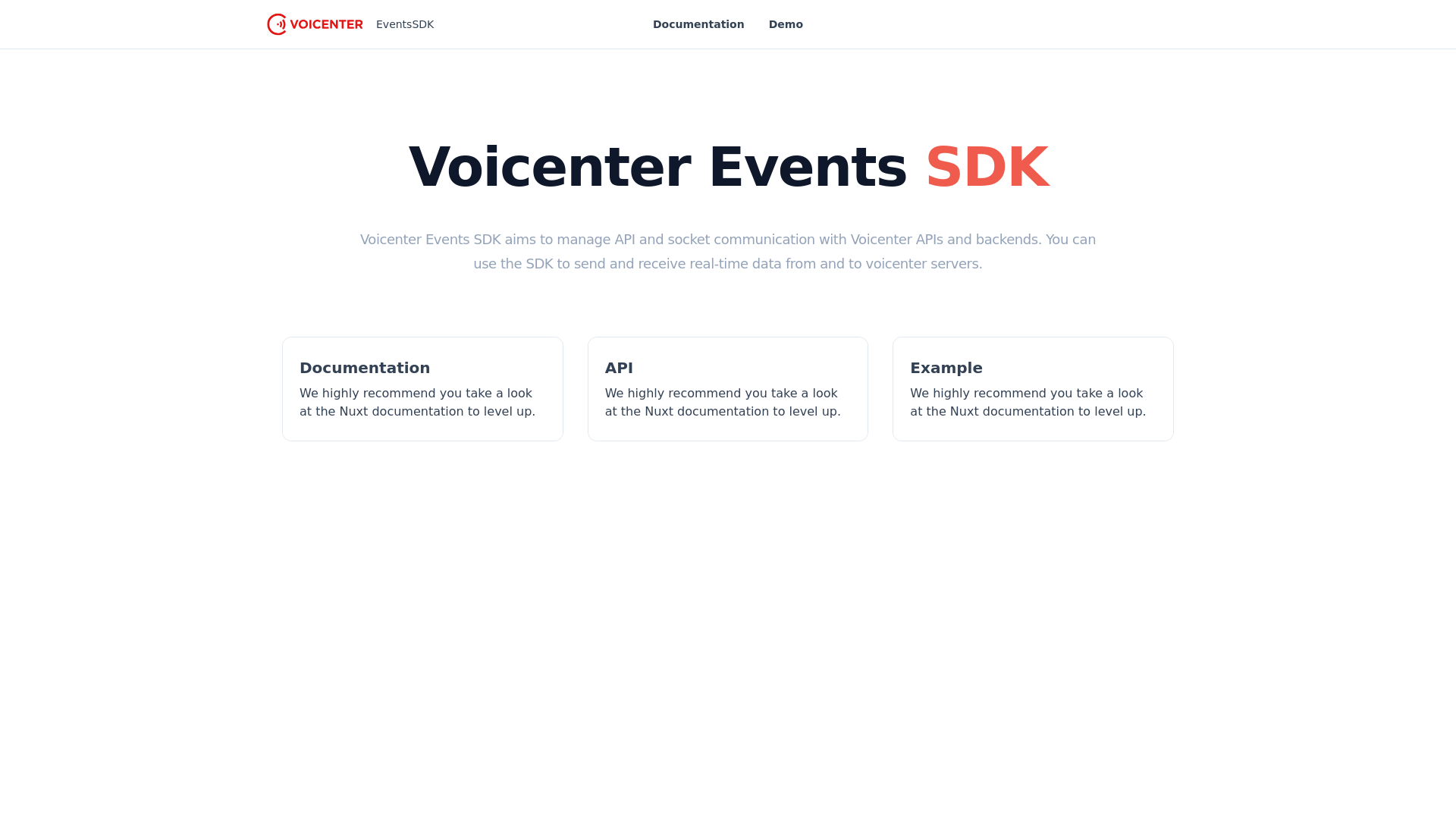 website screenshot of https://voicenter-events-sdk.pages.dev/