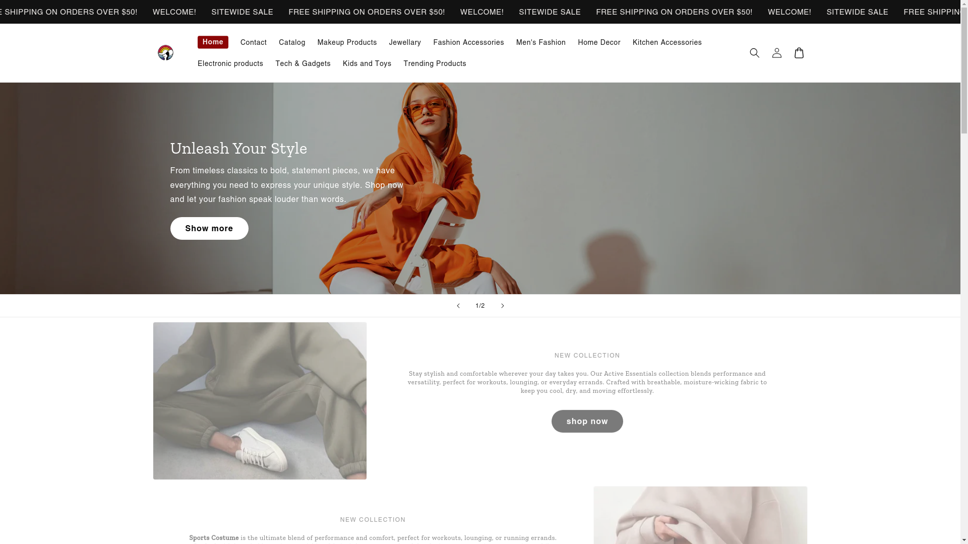website screenshot of https://elegantstyleglam.store/