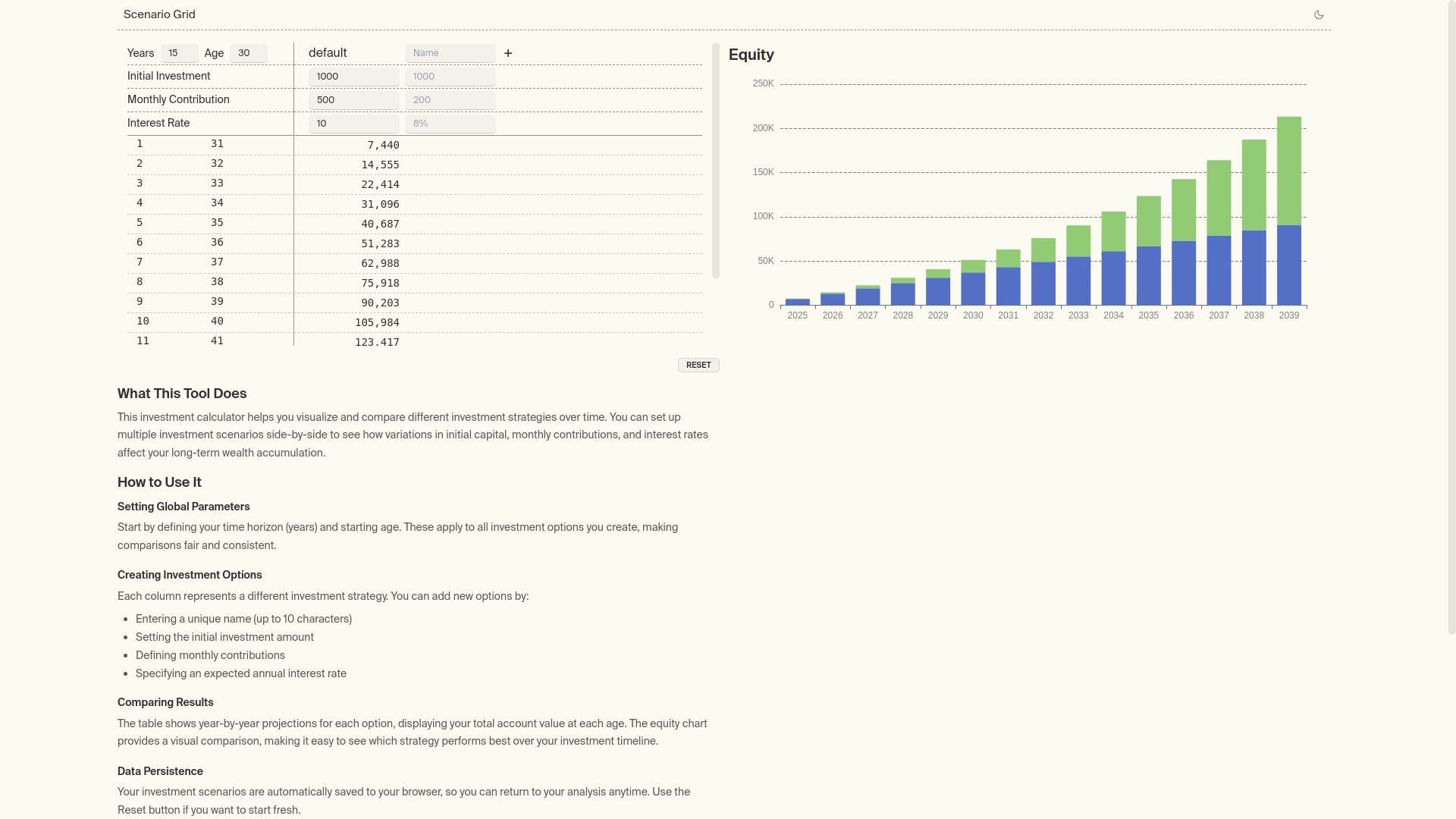 website screenshot of https://scenariogrid.com/