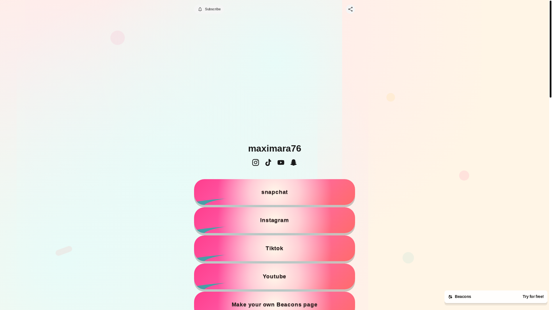 website screenshot of https://maximara76.com/
