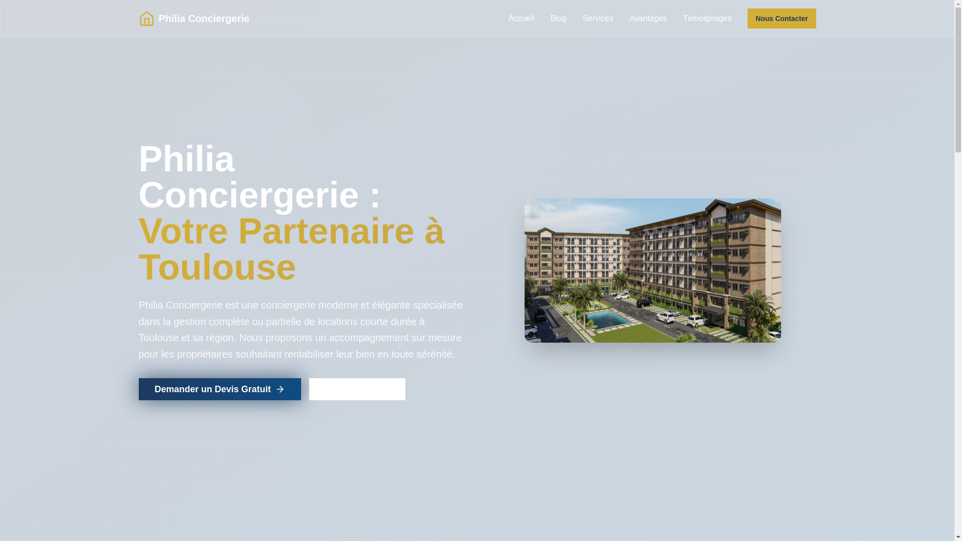 website screenshot of https://philiaconciergerie.fr/