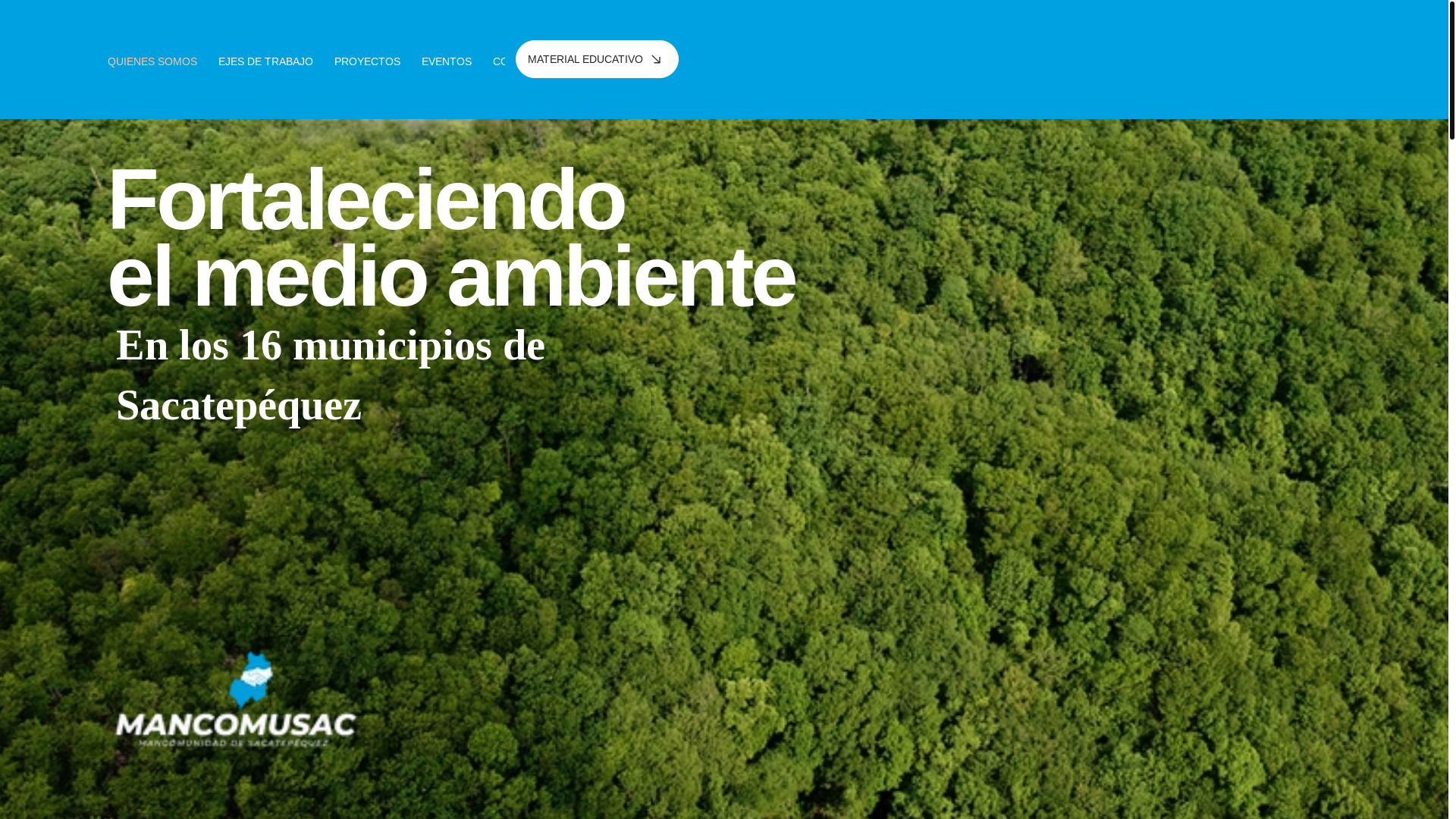 website screenshot of https://mancomusac.com/