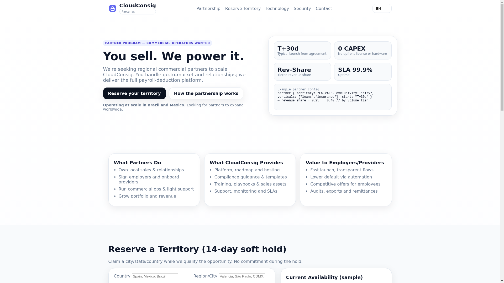 website screenshot of https://cloudconsig.com/