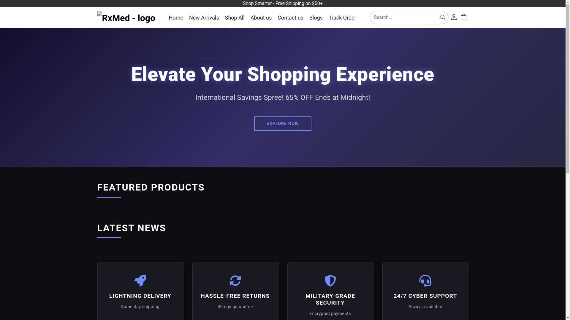 website screenshot of https://rxcareguide.shop/