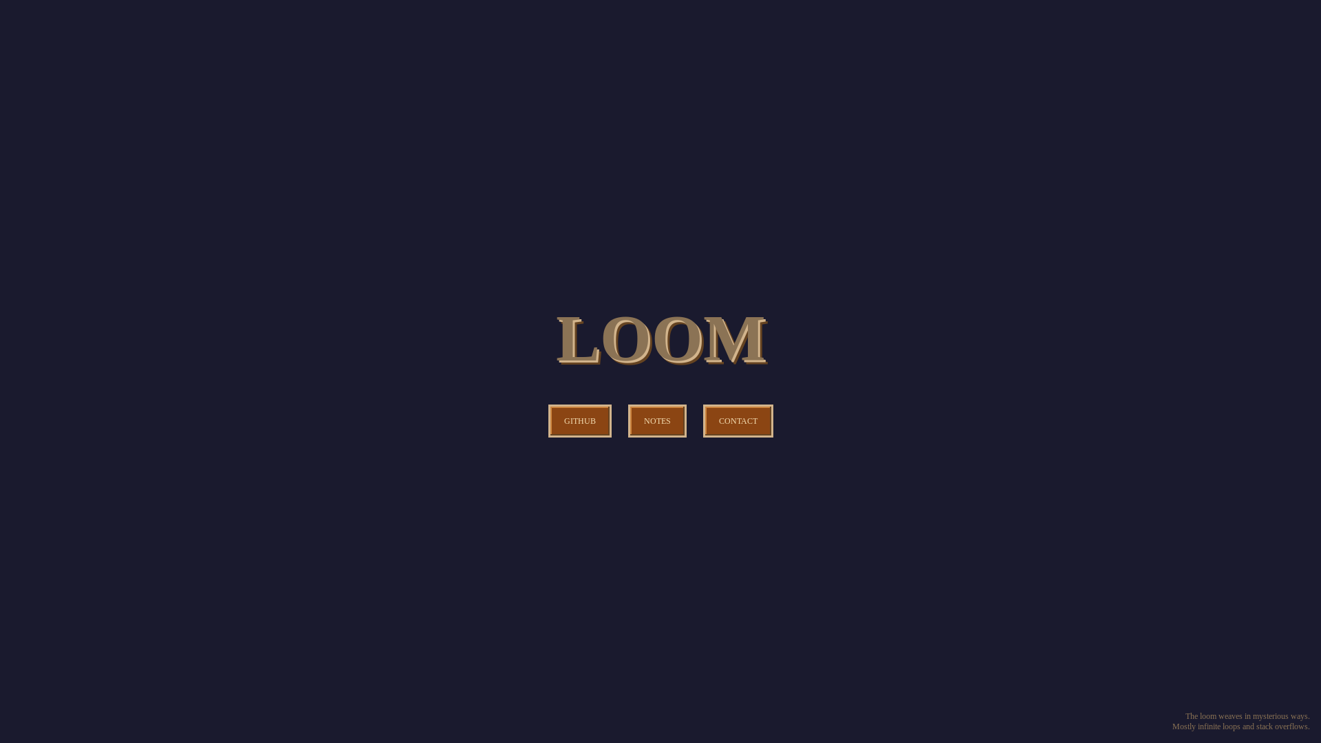 website screenshot of https://loom.name/