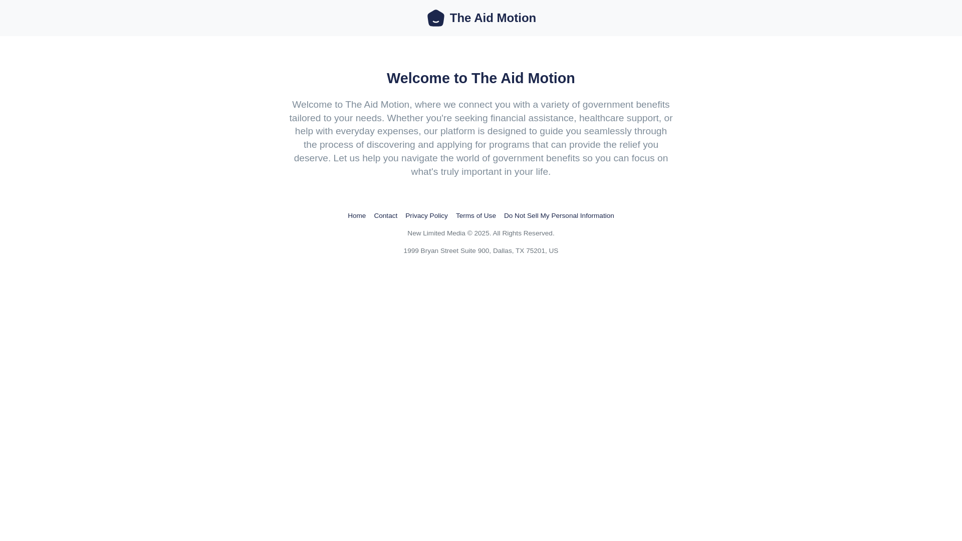 website screenshot of https://theaidmotion.com/