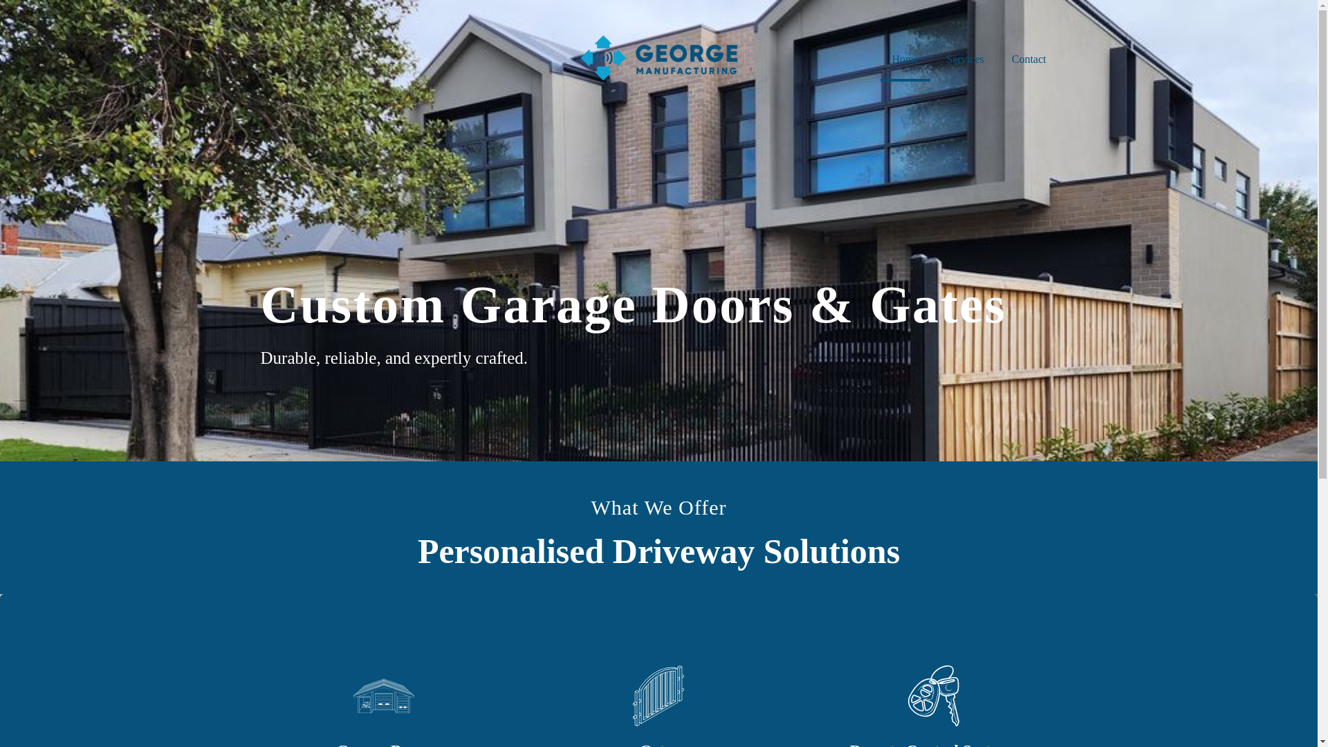 website screenshot of https://george-manufacturing.com/