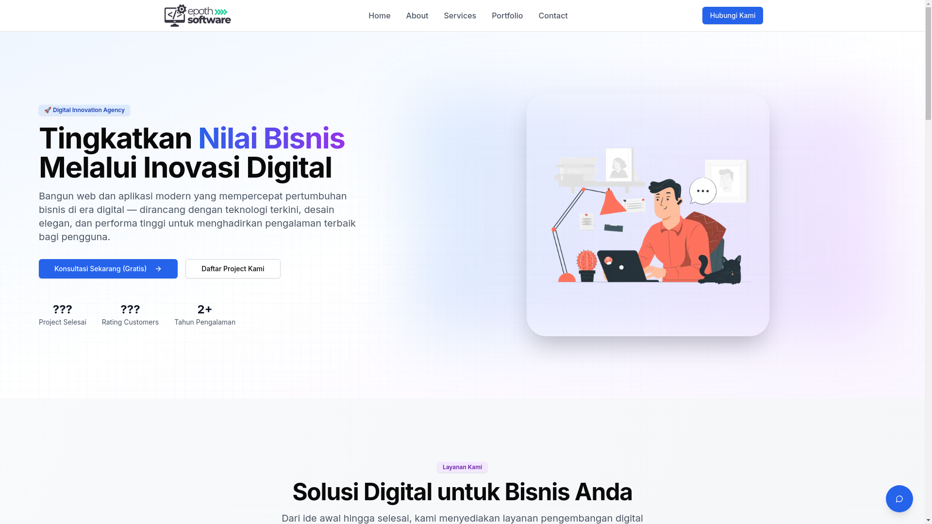 website screenshot of https://epothsoftware.com/
