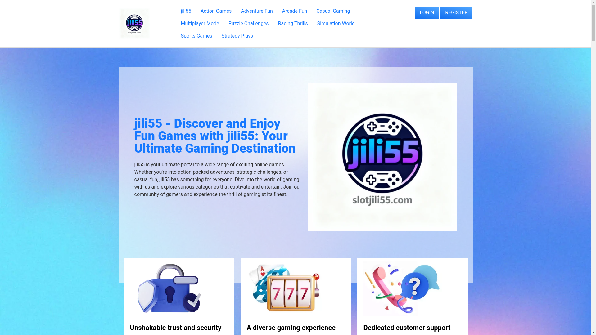 website screenshot of https://slotjili55.com/