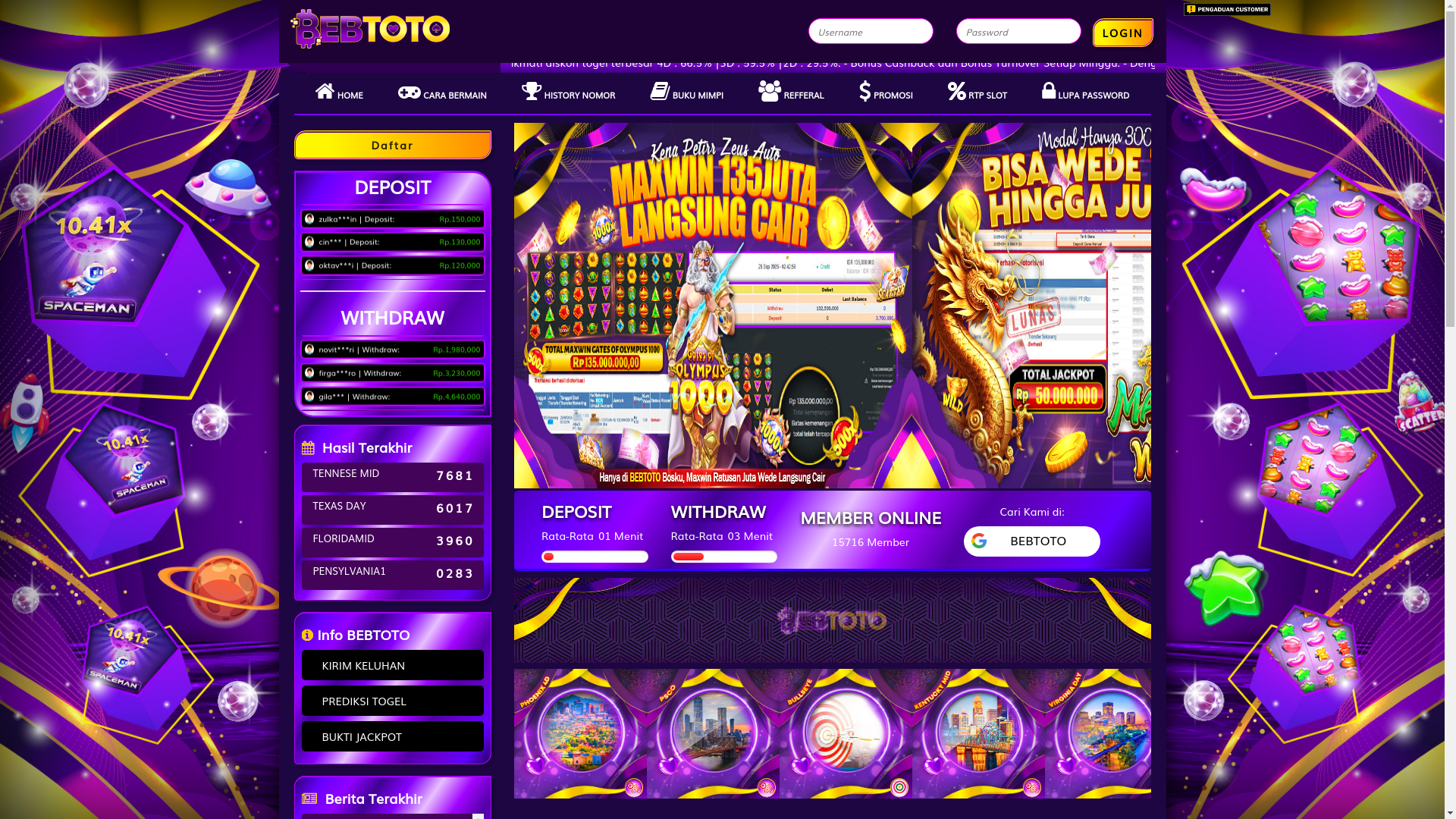 website screenshot of https://bebtoto31.com/