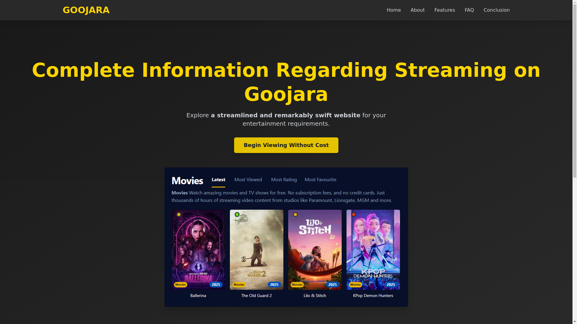 website screenshot of https://goojara-5iub.pages.dev/
