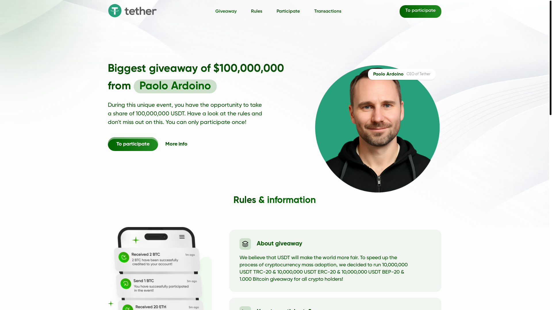 website screenshot of https://tether-x2.com/