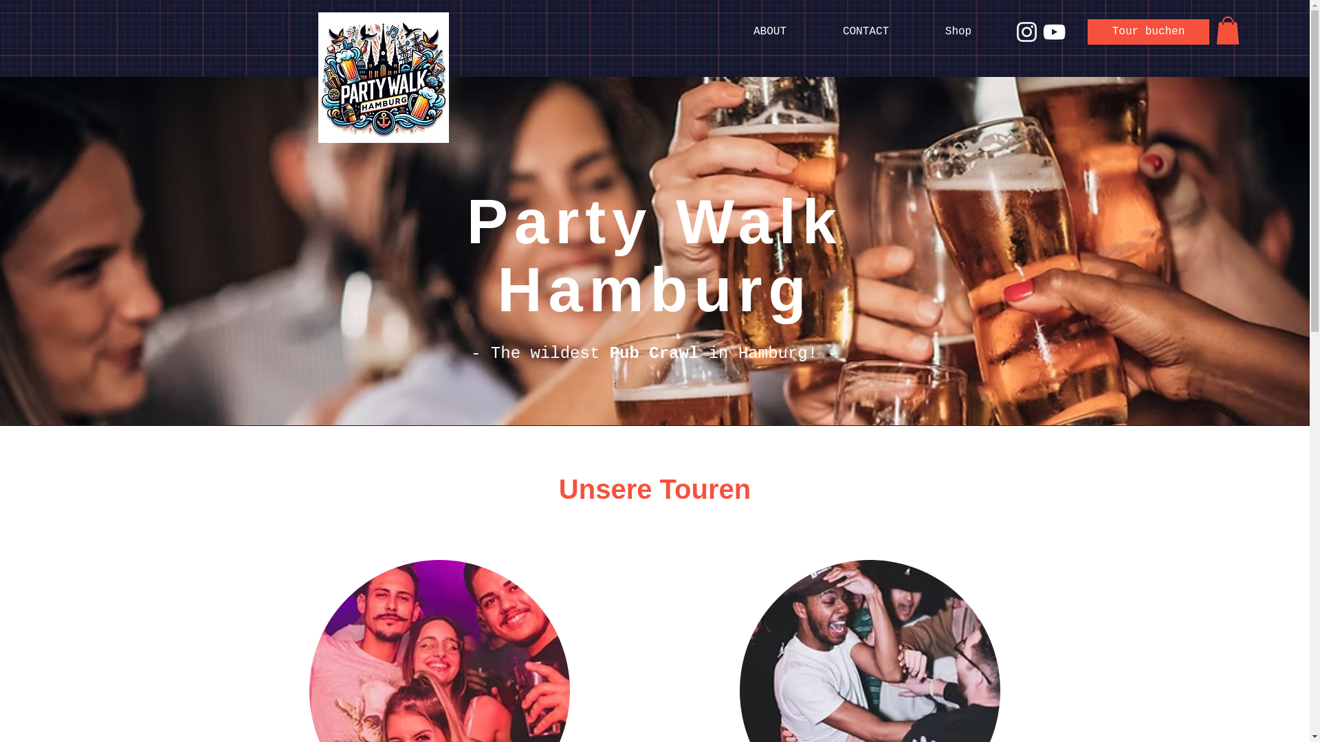 website screenshot of https://partywalkhamburg.com/