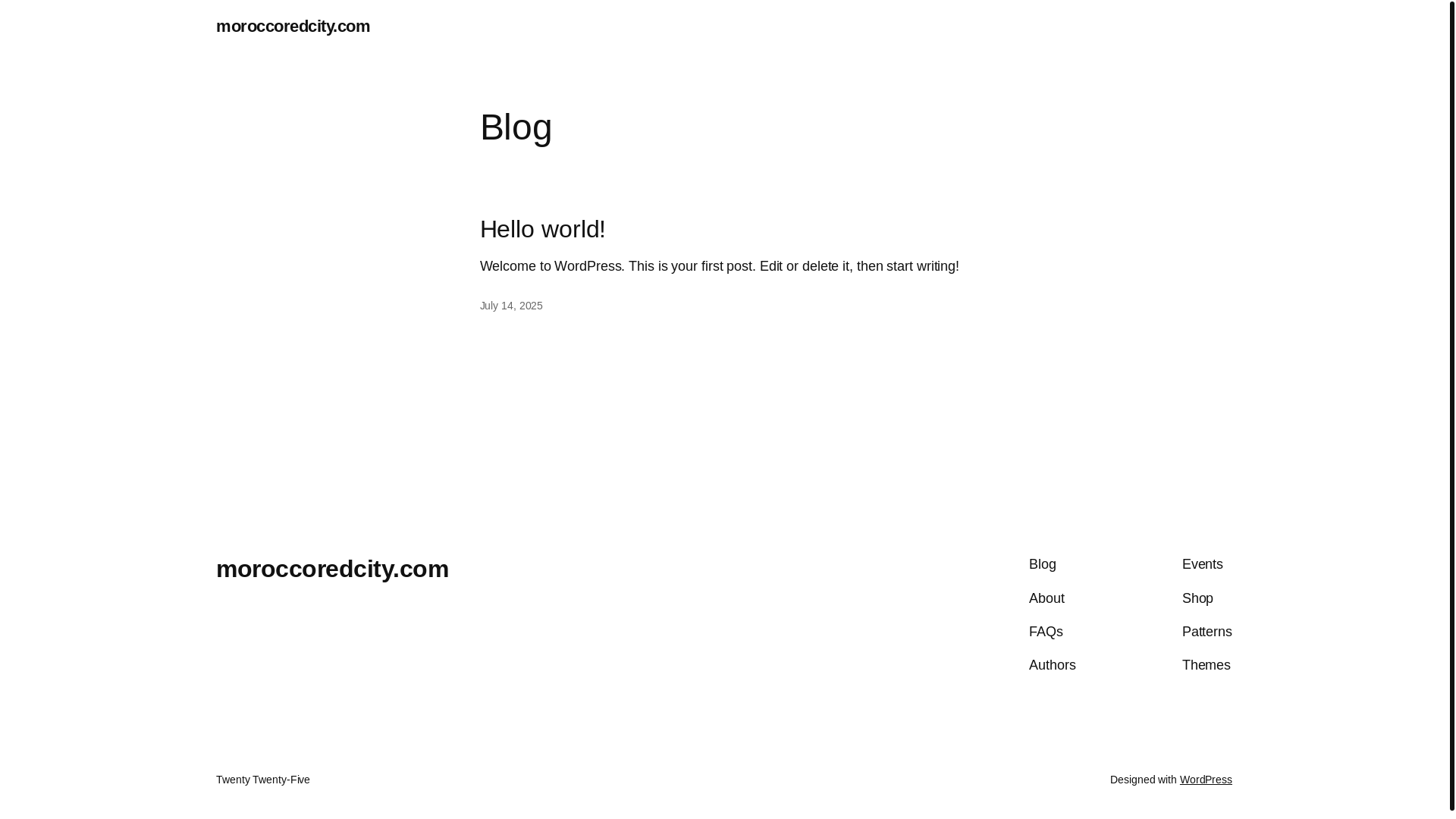 website screenshot of https://moroccoredcity.com/
