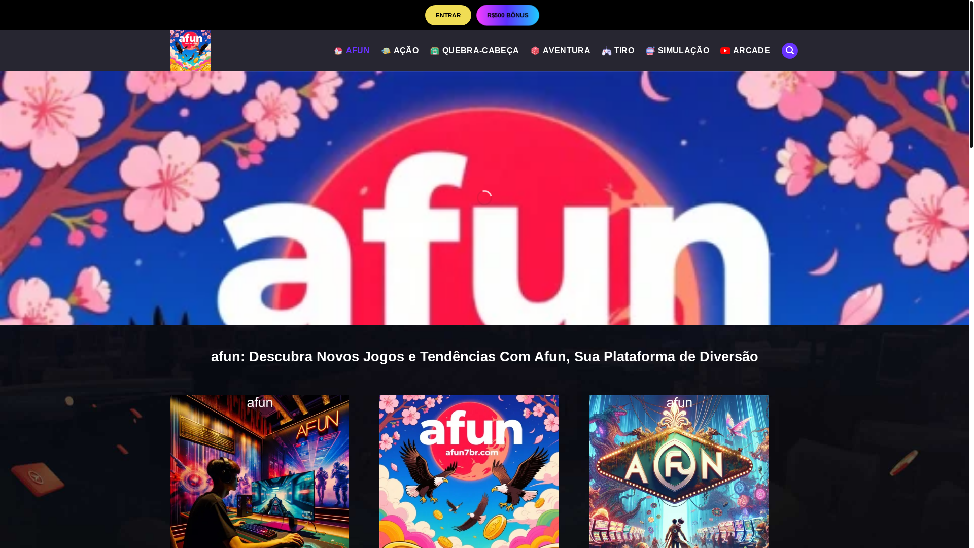 website screenshot of https://afun7br.com/