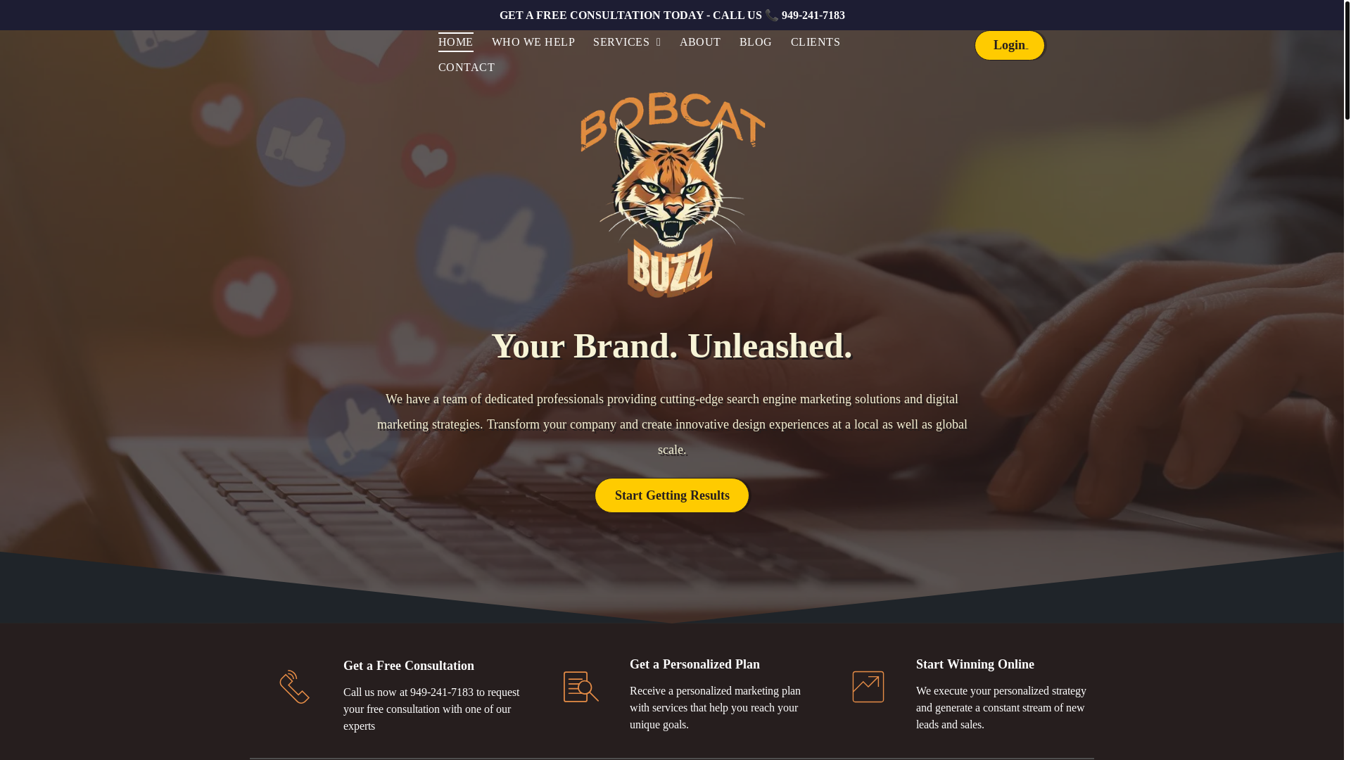 website screenshot of https://bobcatbuzz.marketing/