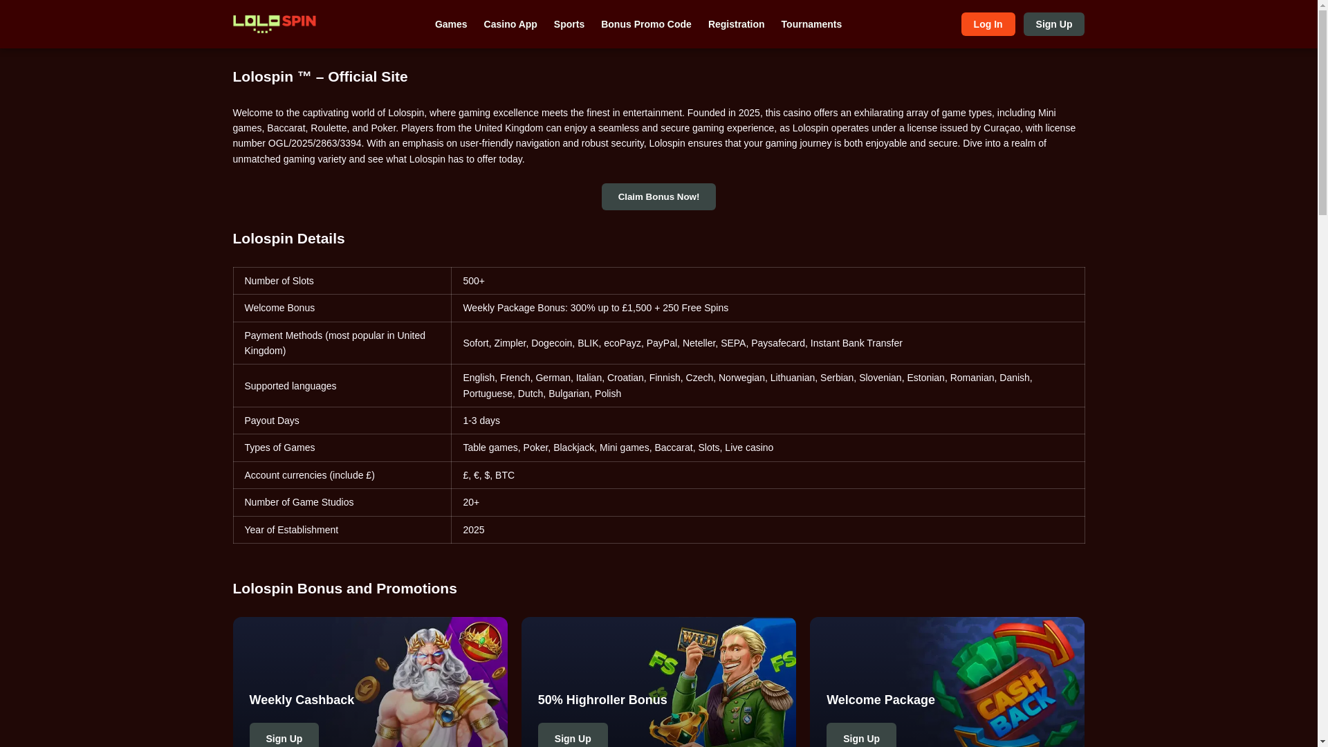 website screenshot of https://lolospin-co-uk.pages.dev/