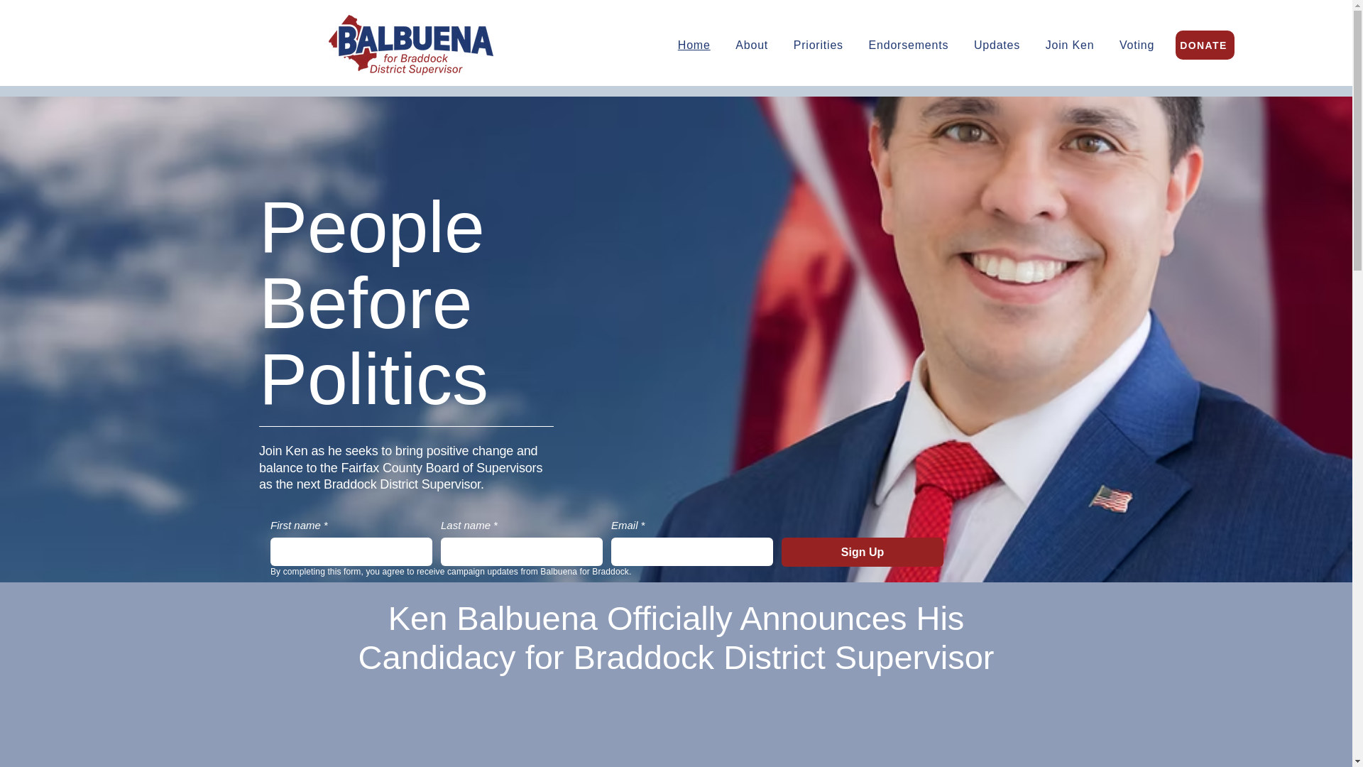 website screenshot of https://ken4braddock.com/