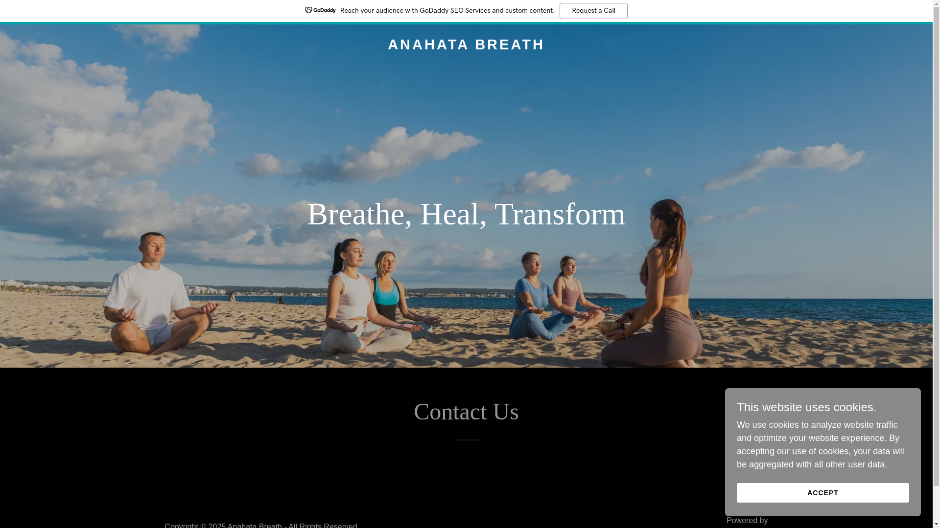 website screenshot of https://anahatabreath.com/