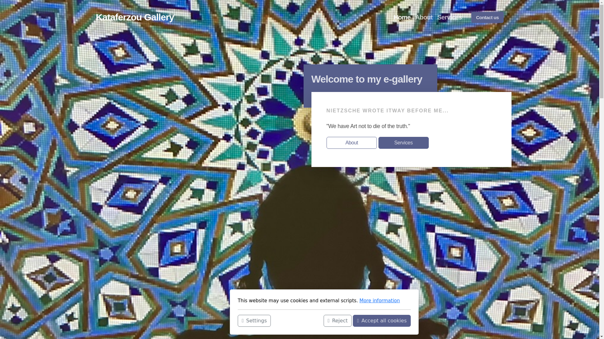 website screenshot of https://kataferzou.art/