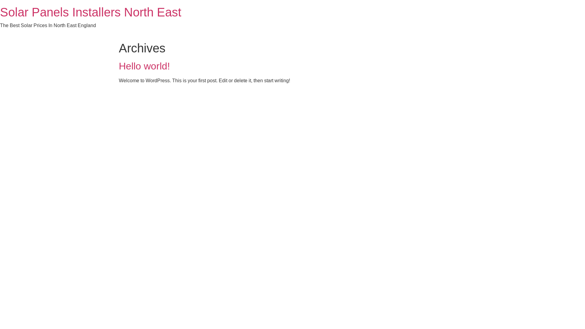 website screenshot of https://solarnortheast.co.uk/