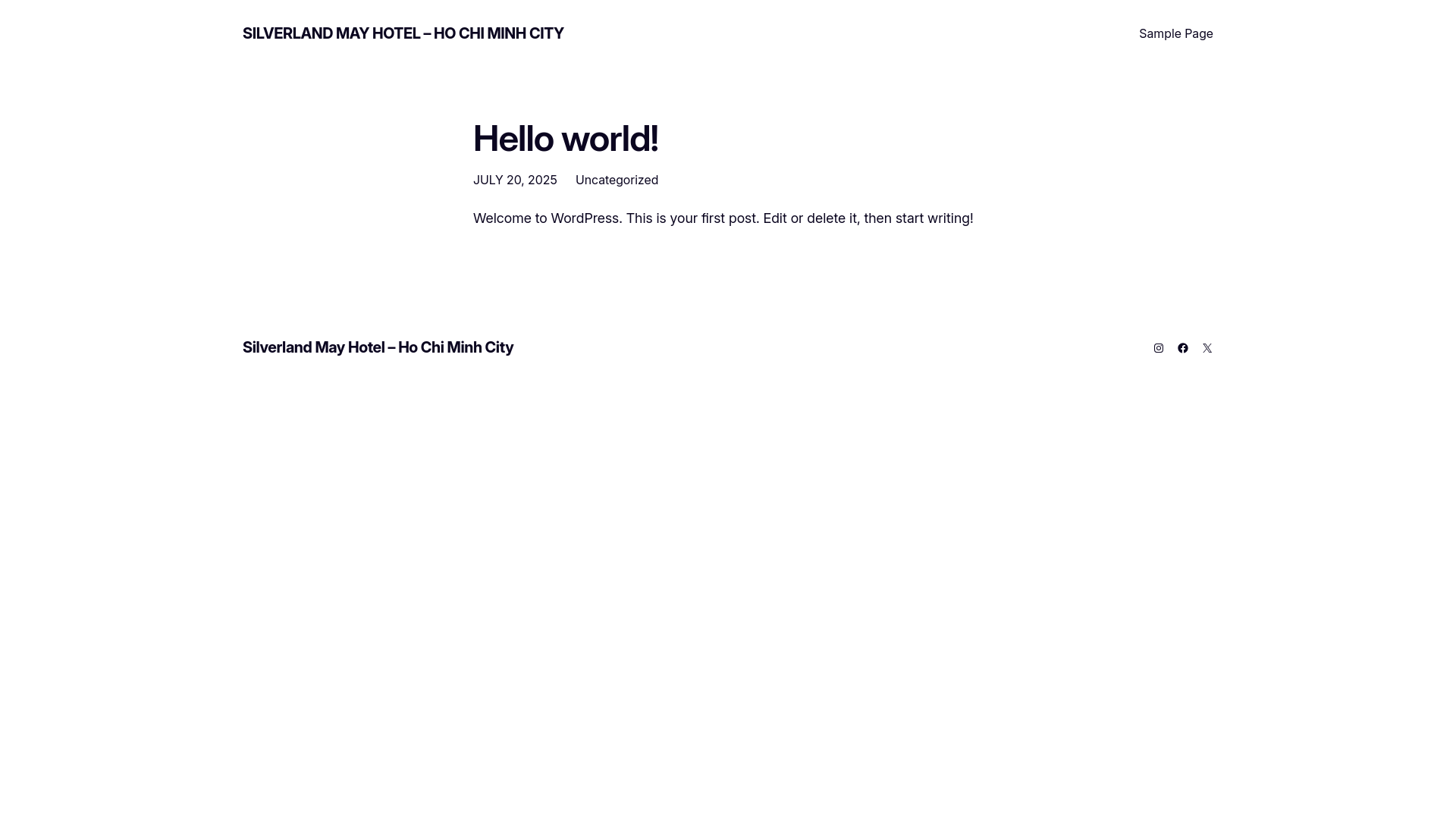 website screenshot of https://silverlandmayhotel.com/
