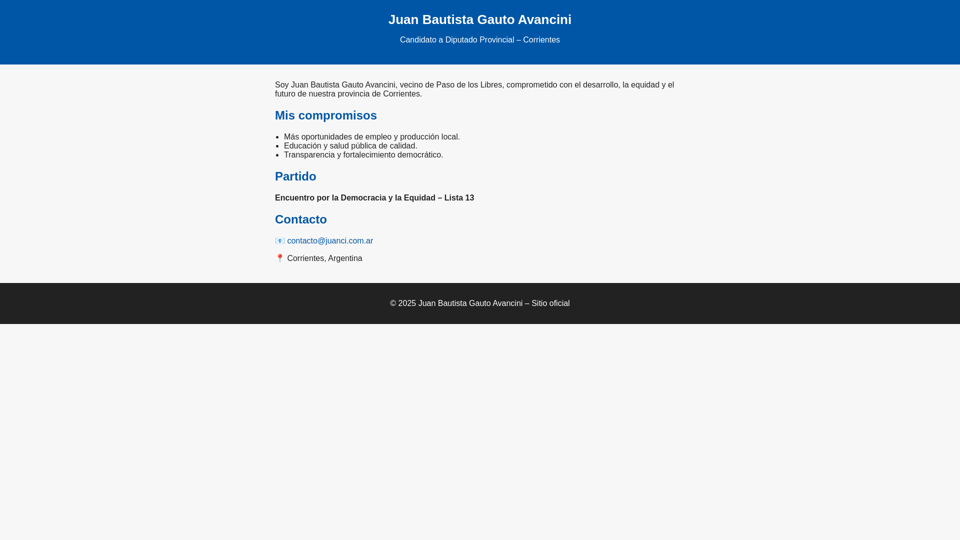 website screenshot of https://juanci.com.ar/