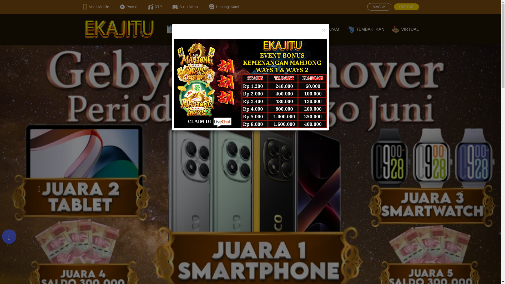 website screenshot of https://ekajitu.link/