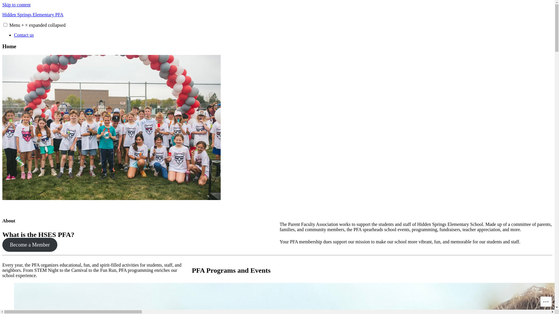 website screenshot of https://hiddenspringselementarypfa.com/