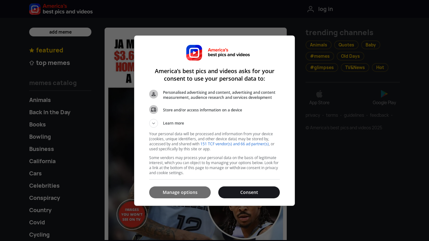 website screenshot of https://americasbestpics.com/